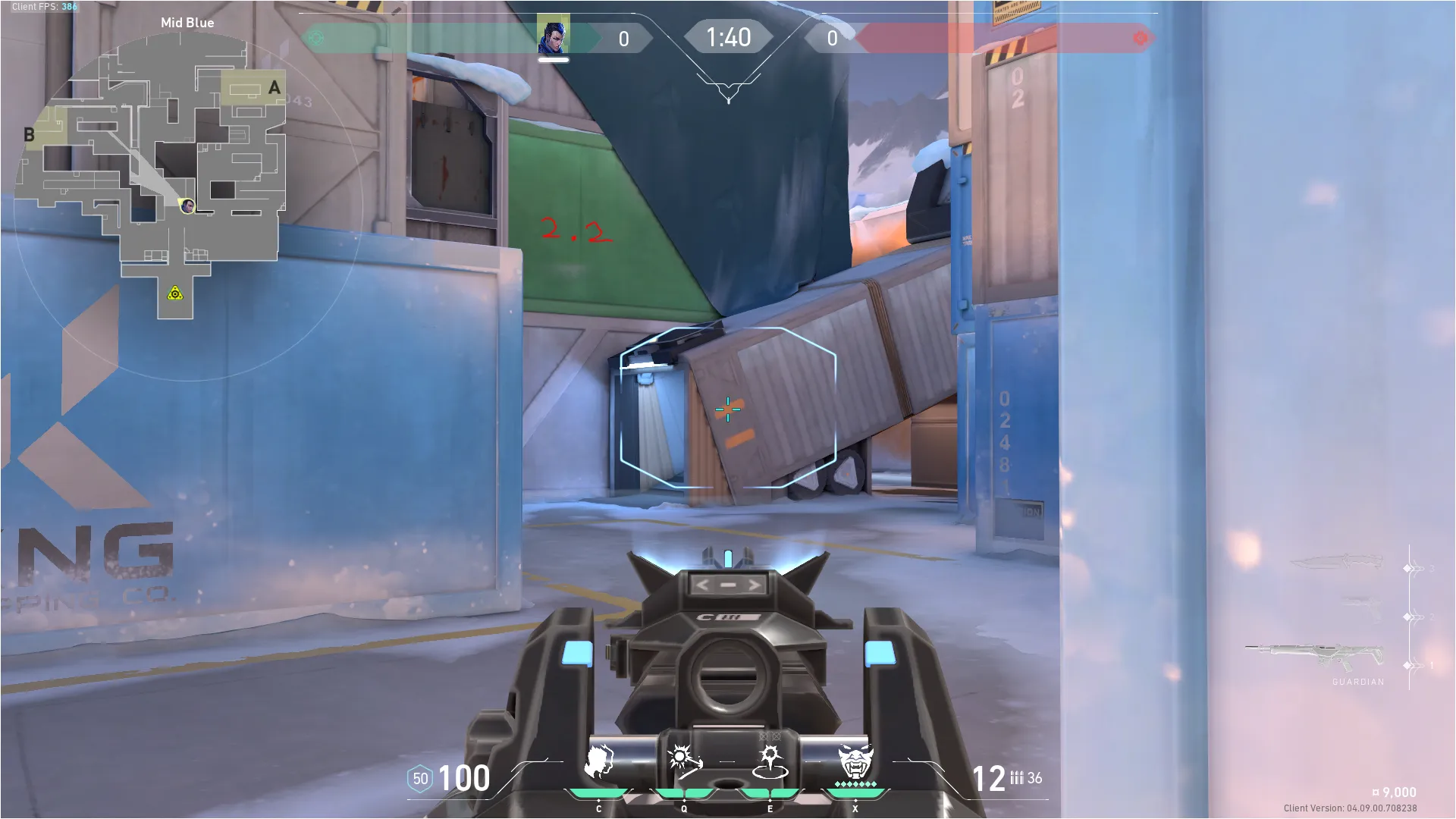 Yoru Gatecrash on Icebox Defense Site B — step 4 of 7: Aim — line up the shot