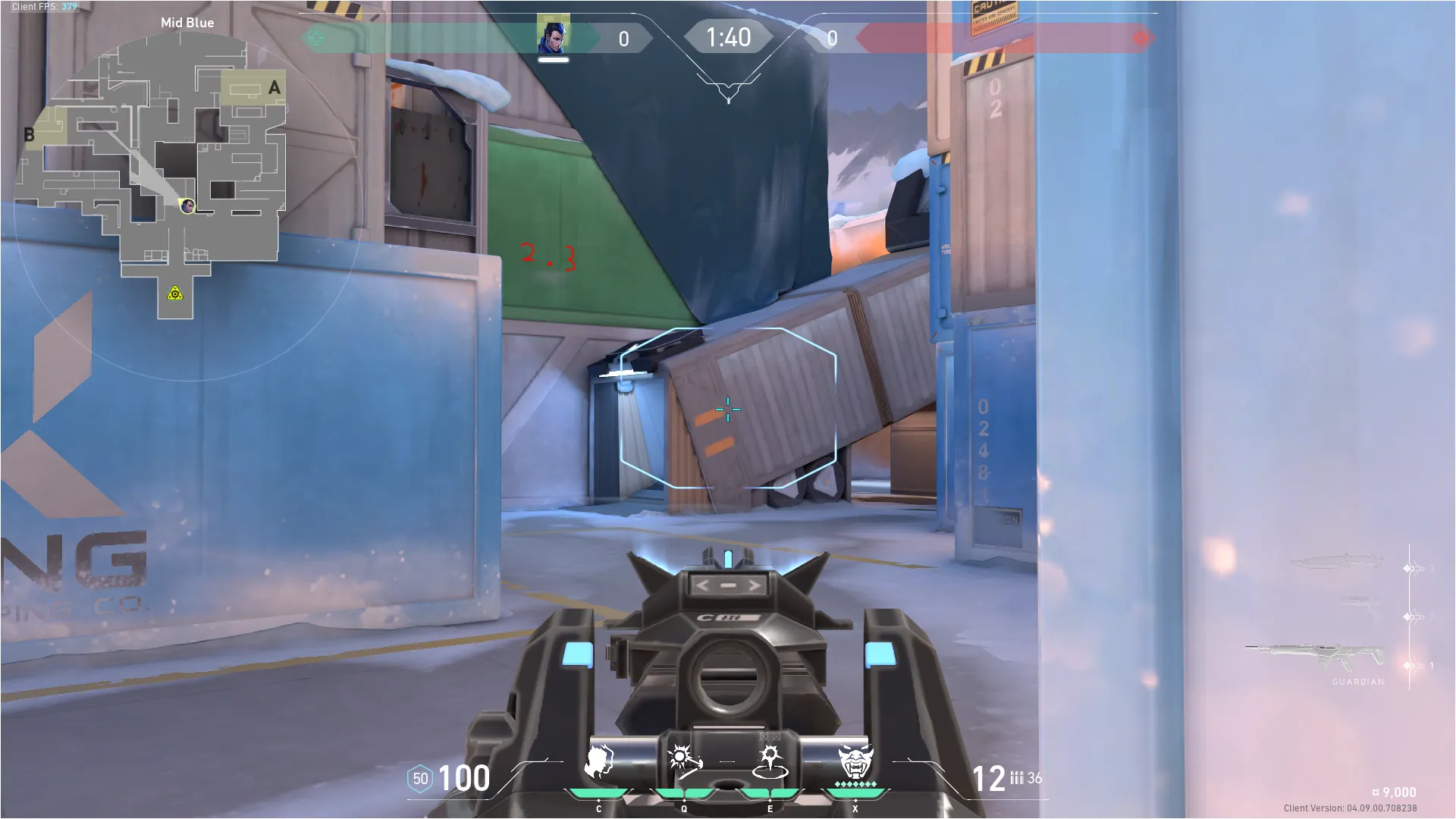 Yoru Gatecrash on Icebox Defense Site B — step 6 of 7: Aim — line up the shot