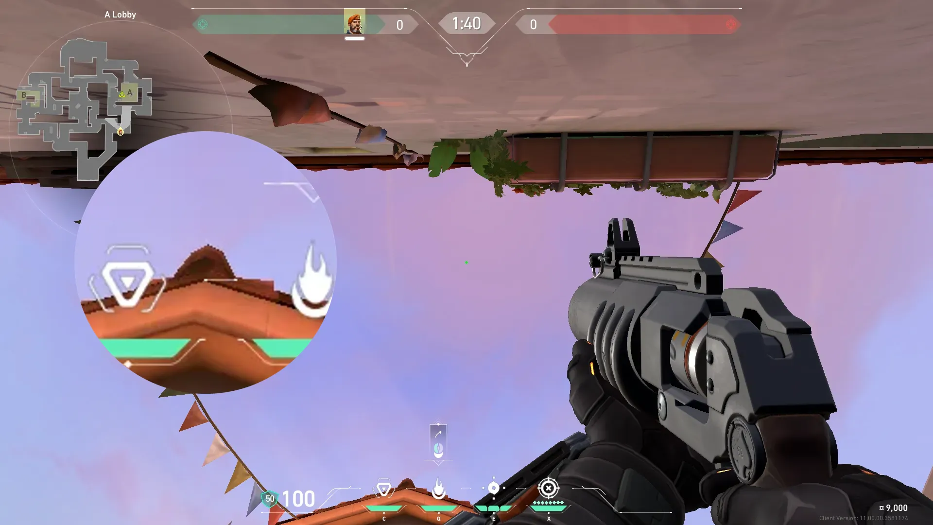 Brimstone Incendiary on Sunset Attack Site A — step 2 of 3: Aim — line up the shot