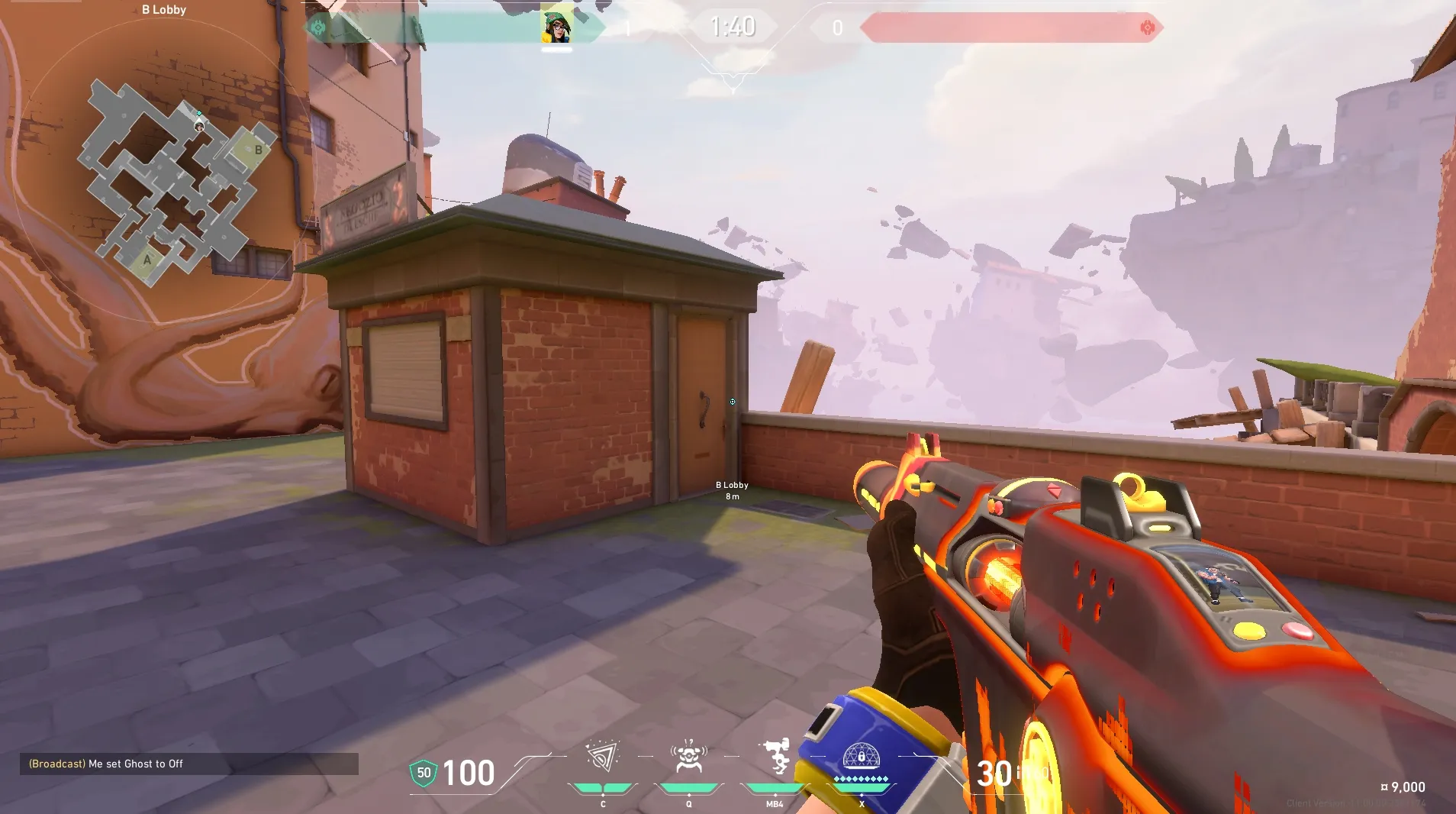 B Lobby to B Stairs (simple) — Killjoy lineup on Ascent