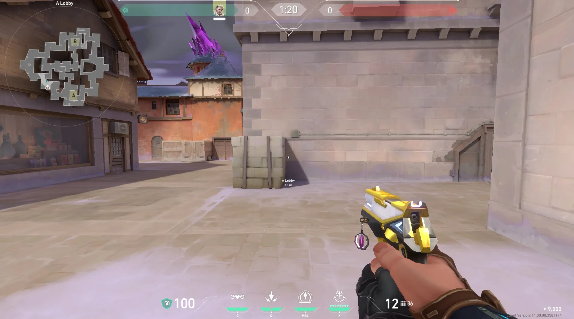 A Lobby to A Main Recon (attack) — Sova lineup on Corrode