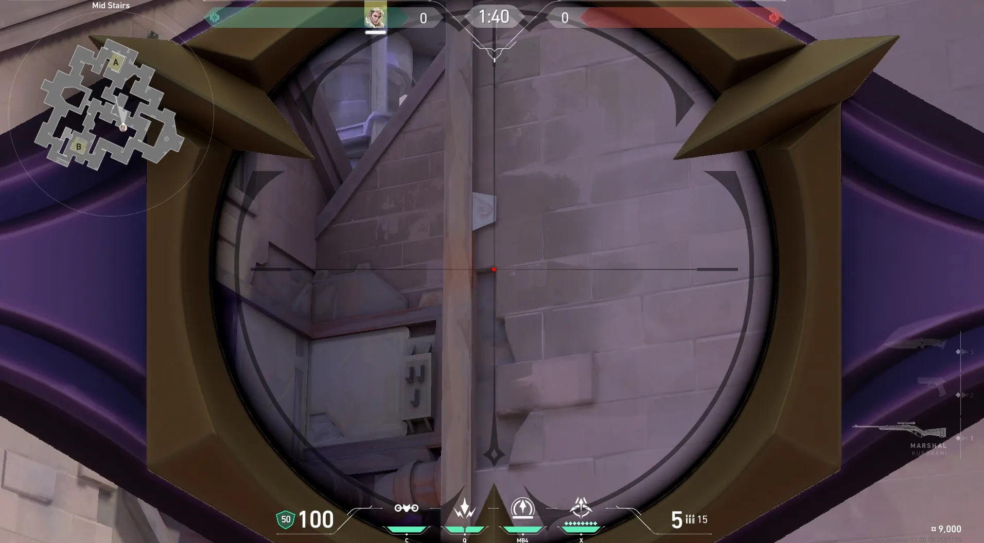 Sova Recon Bolt on Corrode Attack Site B — step 3 of 4: Aim — line up the shot