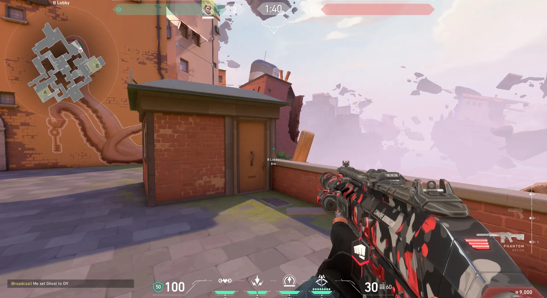B Lobby to B Front (anti-cypher) — Sova lineup on Ascent