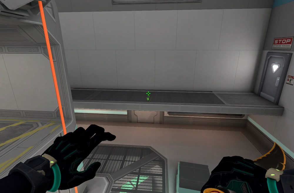 Viper Poison Cloud on Icebox Attack Site A — step 3 of 5: Aim — line up the shot