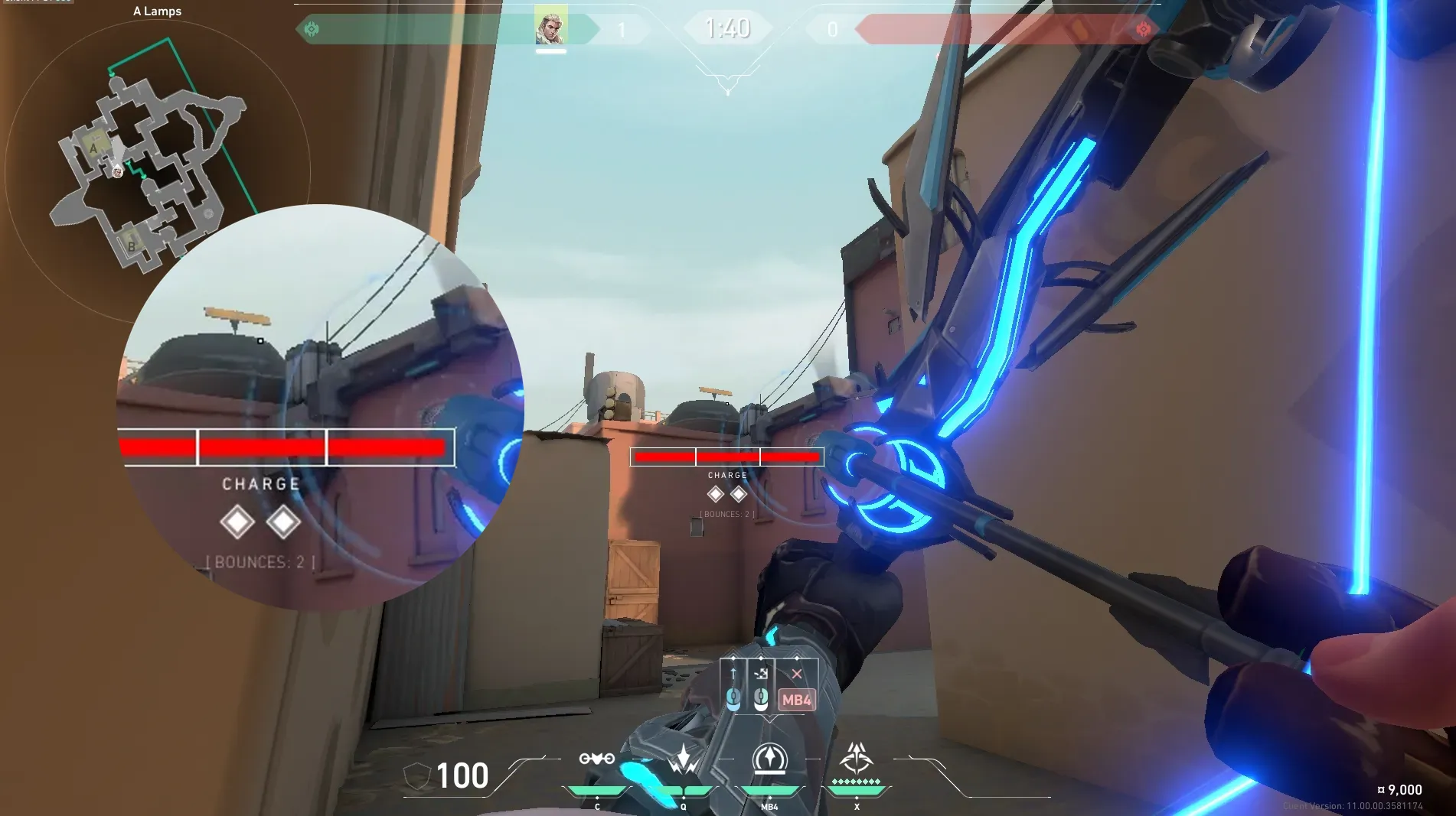 Sova Recon Bolt on Bind Defense Site A — step 4 of 5: Aim — line up the shot
