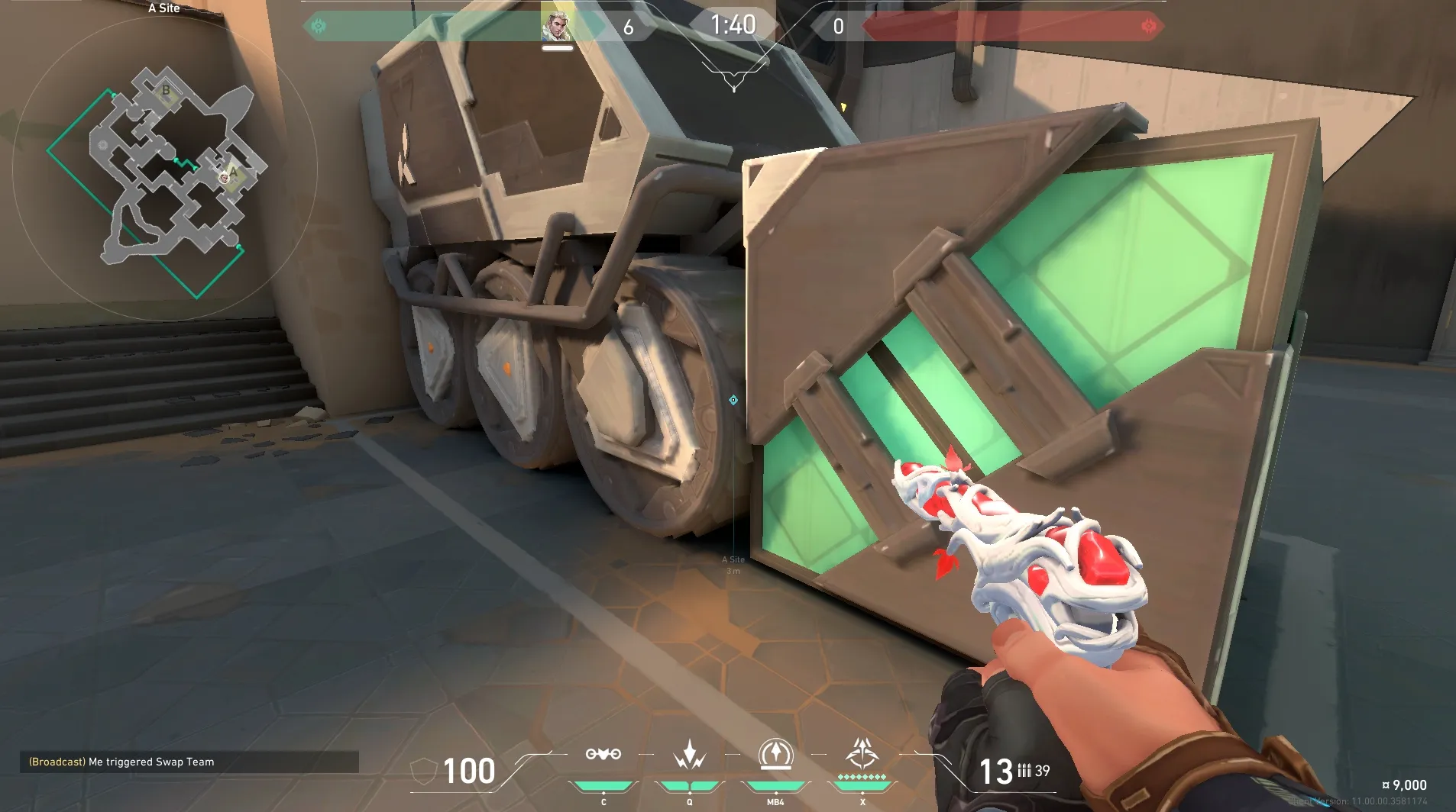 A Truck to A Short (fast) — Sova lineup on Bind