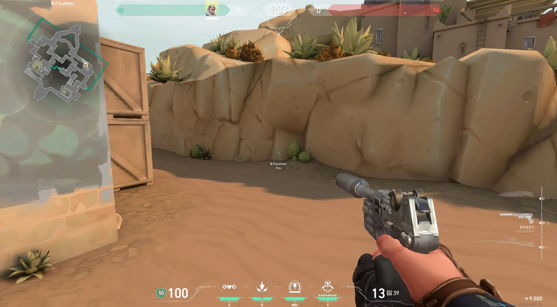 B Lobby to B Site — Sova lineup on Bind