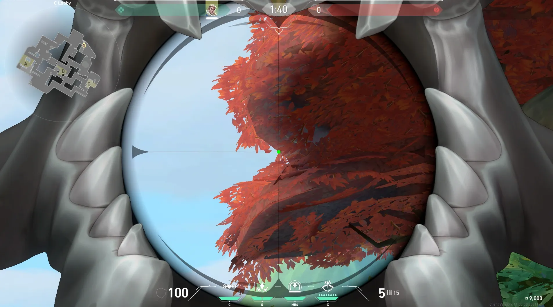 Sova Recon Bolt on Lotus Attack Site A — step 4 of 6: Aim — line up the shot