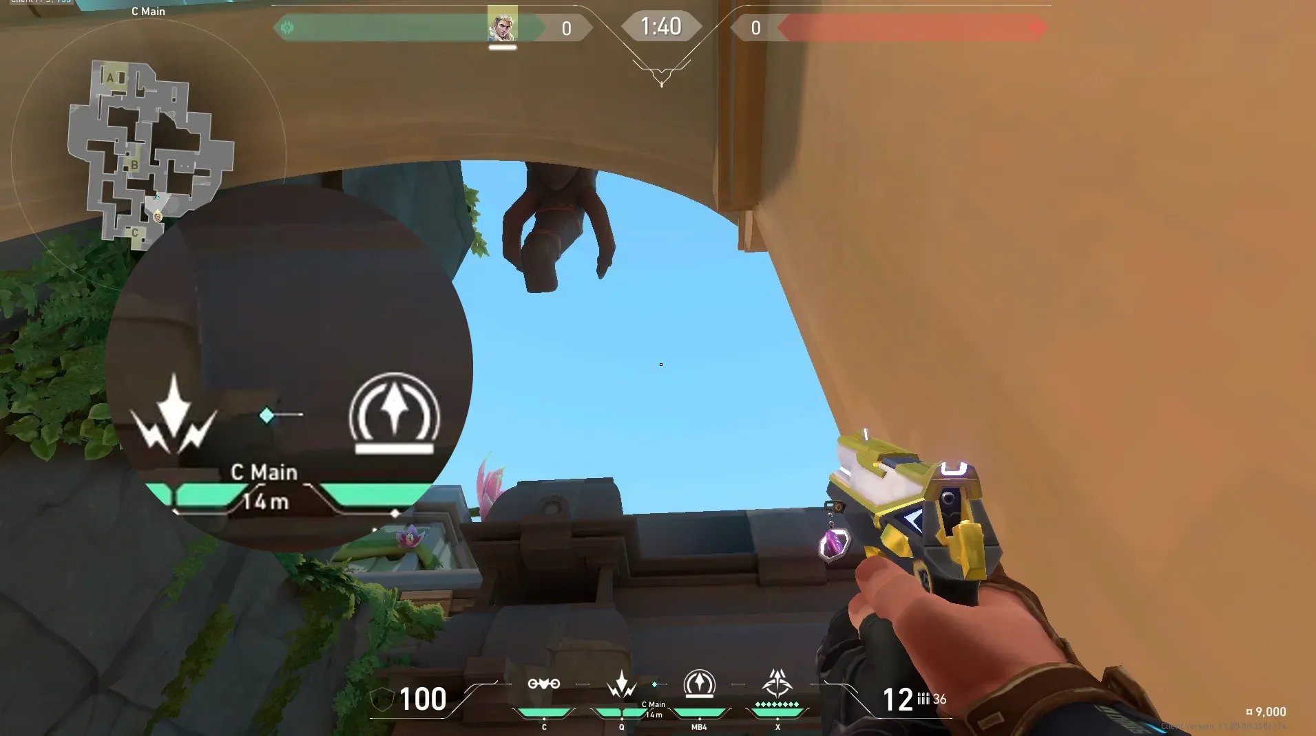 Sova Recon Bolt on Lotus Attack Site A — step 4 of 5: Aim — line up the shot