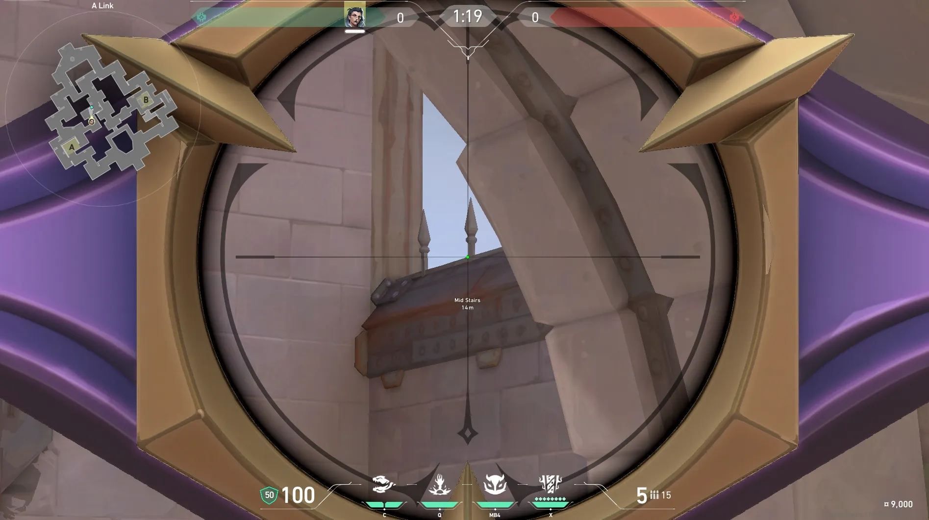 Fade Haunt on Corrode Attack Mid — step 3 of 6: Aim — line up the shot