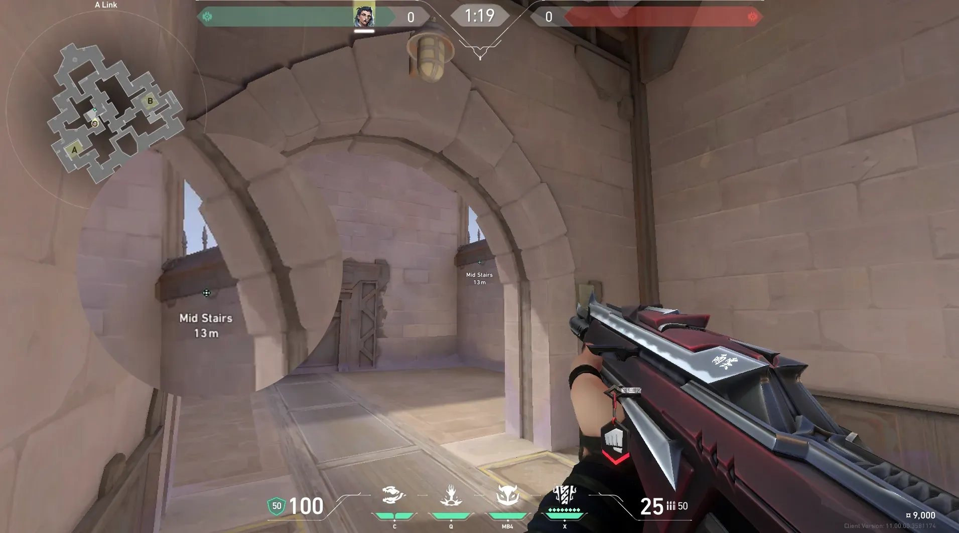 Fade Haunt on Corrode Attack Mid — step 4 of 6: Aim — line up the shot
