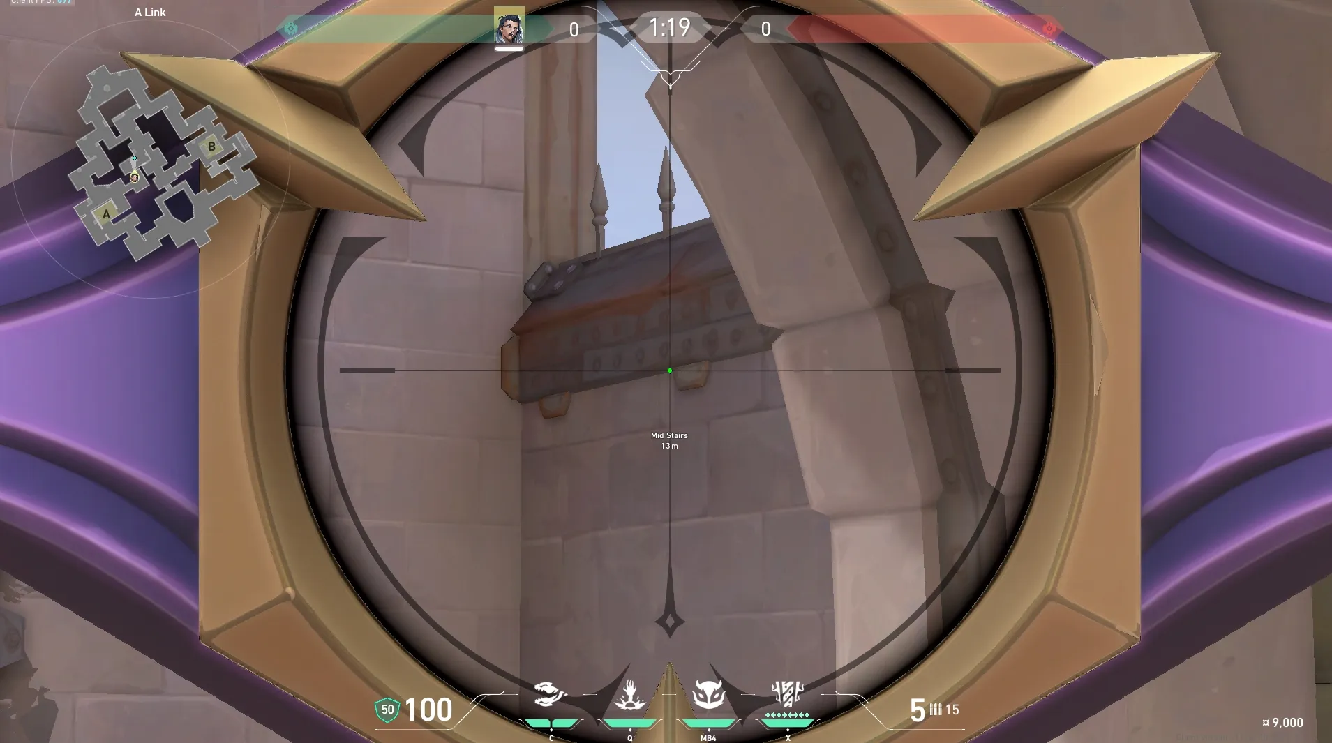 Fade Haunt on Corrode Attack Mid — step 5 of 6: Aim — line up the shot