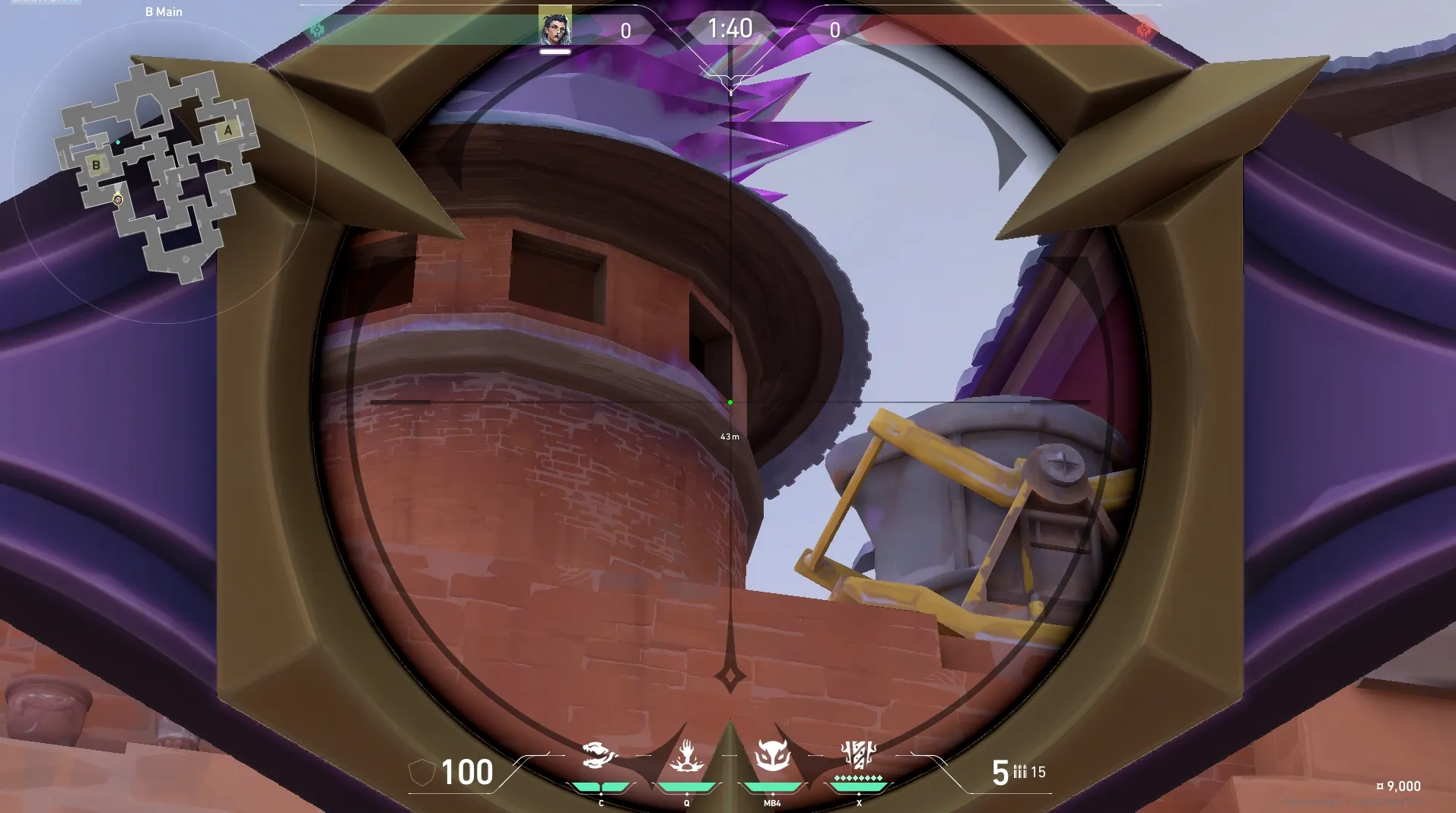 Fade Haunt on Corrode Attack Site B — step 5 of 7: Aim — line up the shot