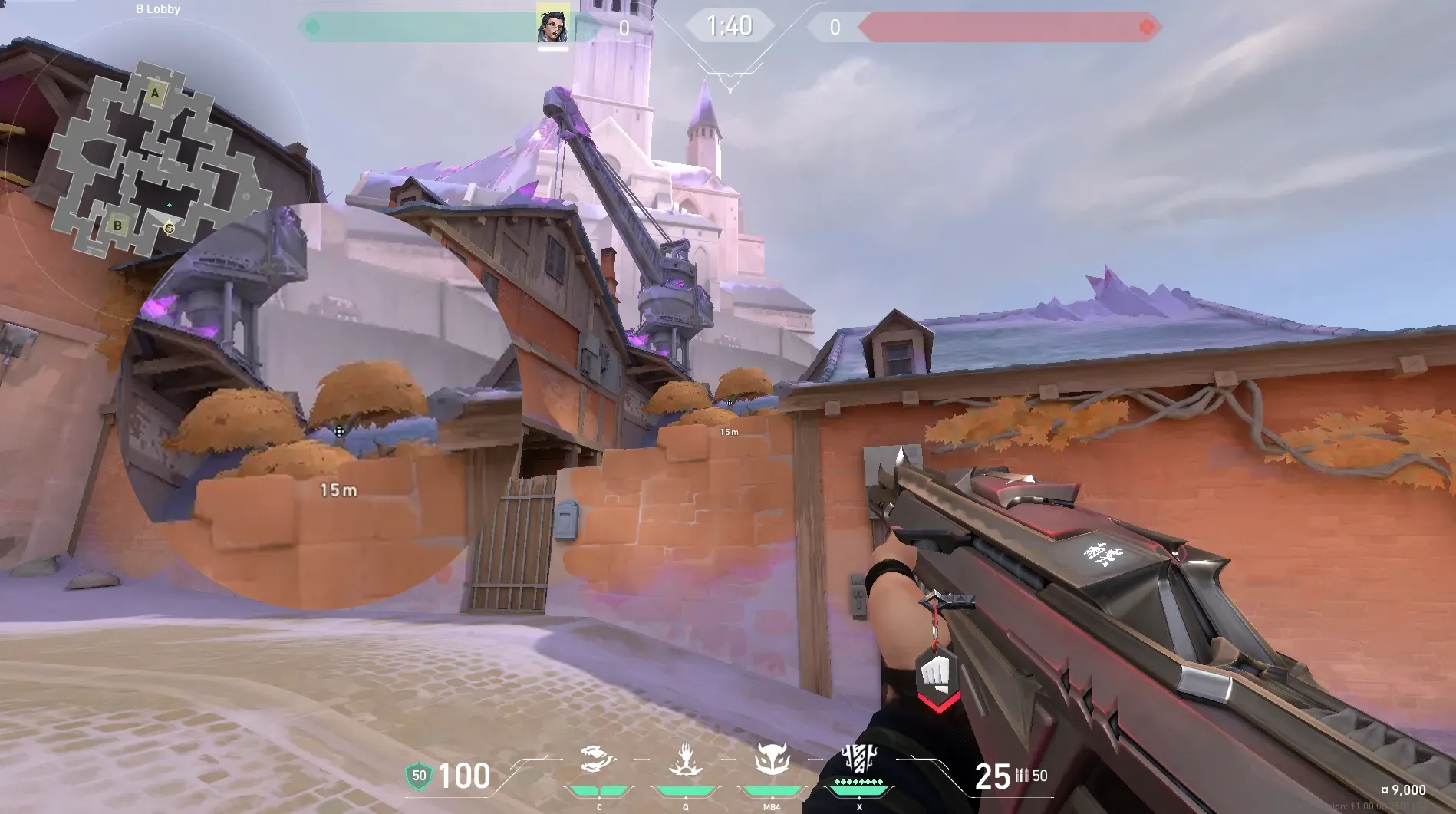 Fade Haunt on Corrode Attack Mid — step 3 of 6: Aim — line up the shot