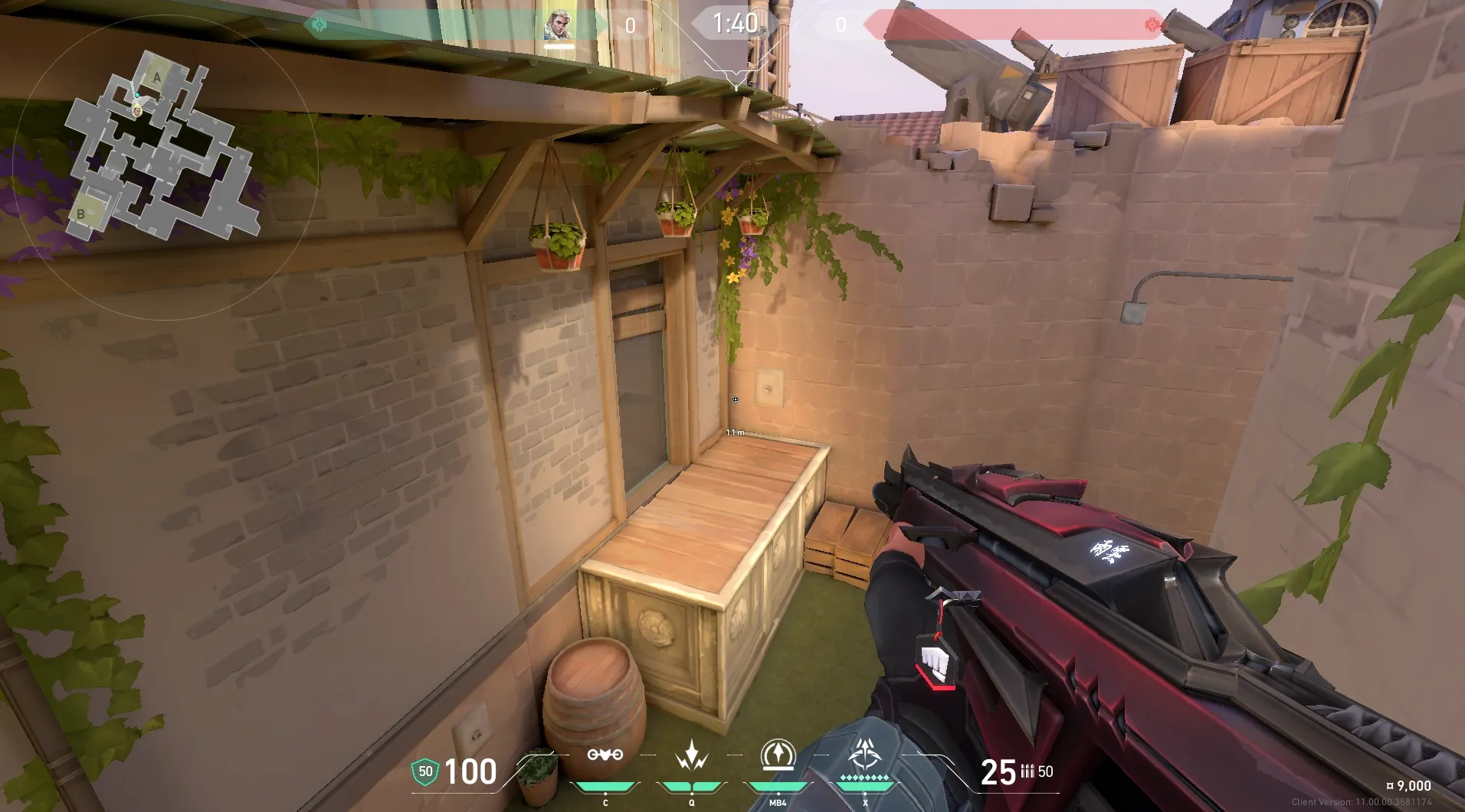 A Garden to A Lobby (defence) (from A Garden) — Sova lineup on Ascent