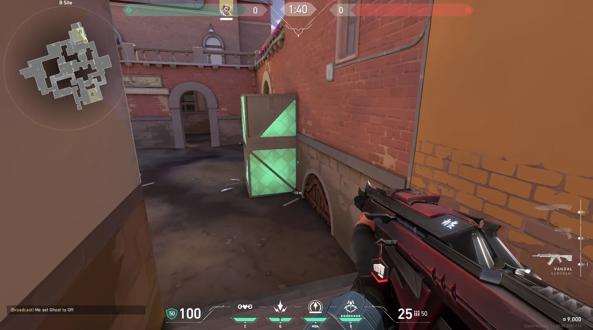 B Site to B Lobby (defence) — Sova lineup on Ascent