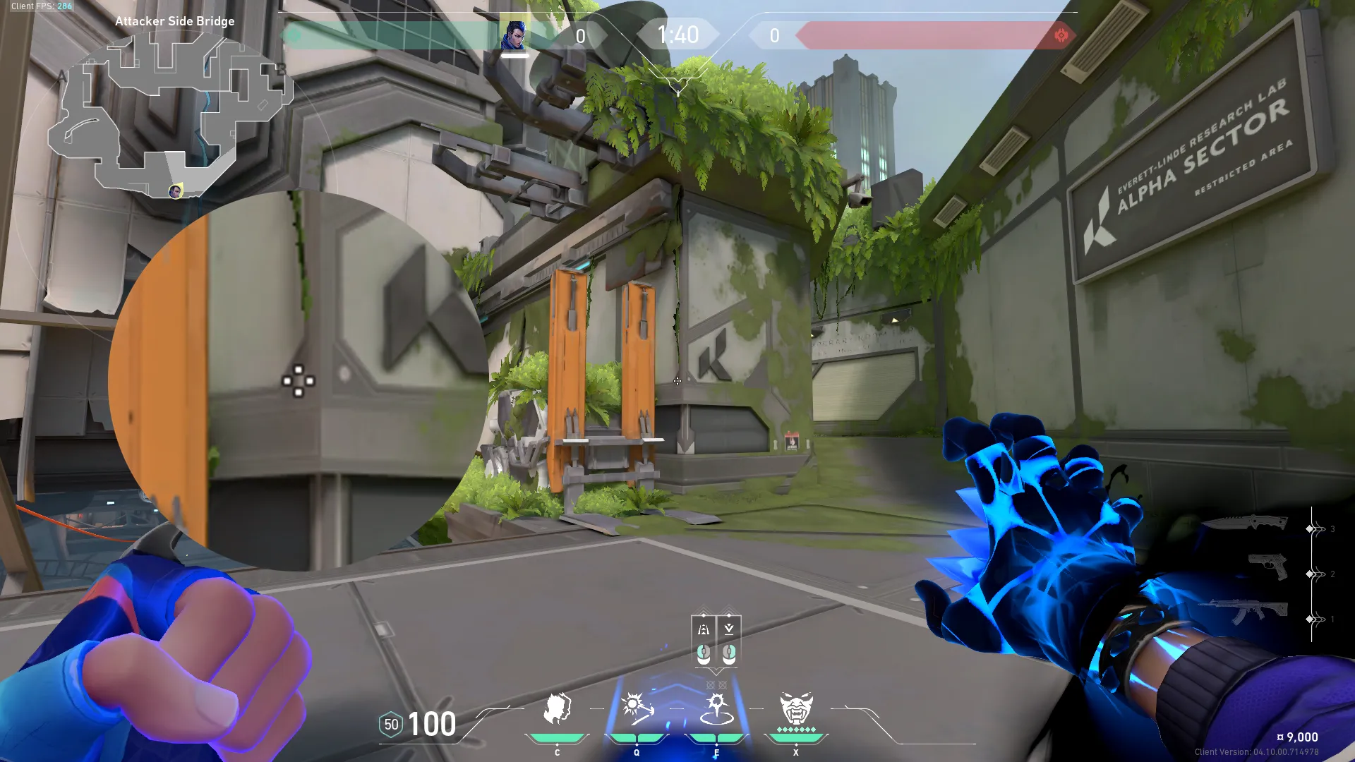Yoru Gatecrash on Fracture Attack Site B — step 2 of 3: Aim — line up the shot