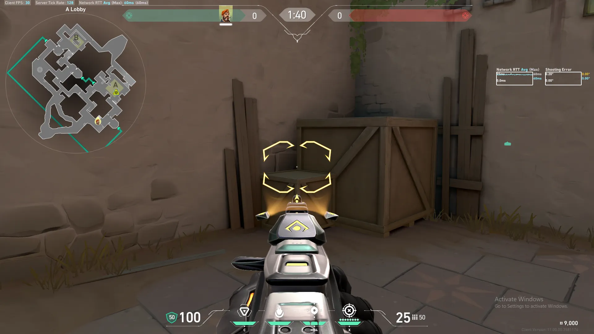 From A Lobby to A Boxes (from A Lobby) #3 — Brimstone lineup on Bind
