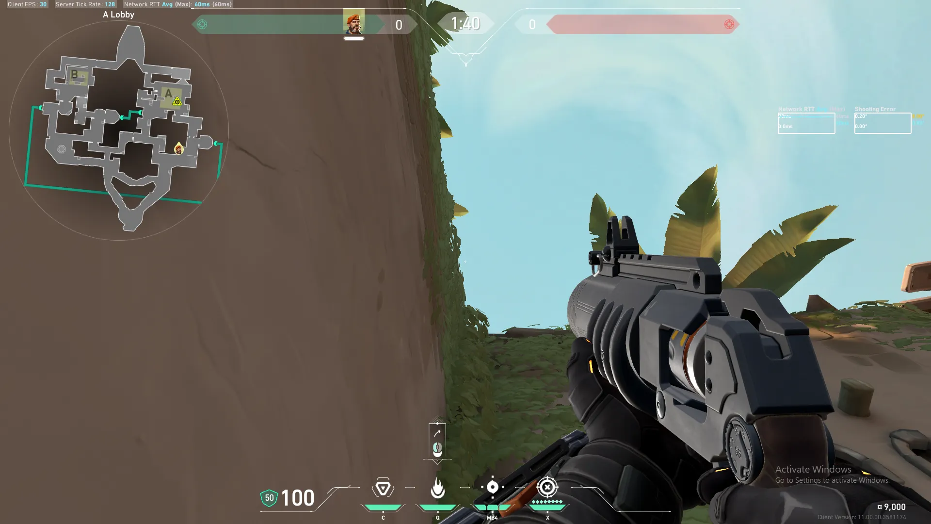 Brimstone Incendiary on Bind Attack Site A — step 2 of 3: Aim — line up the shot