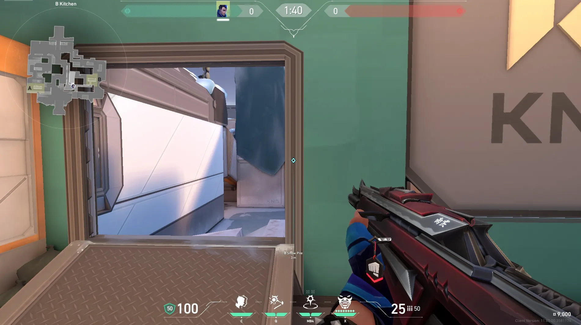 B Kitchen Window to Attacker Spawn — Yoru lineup on Icebox