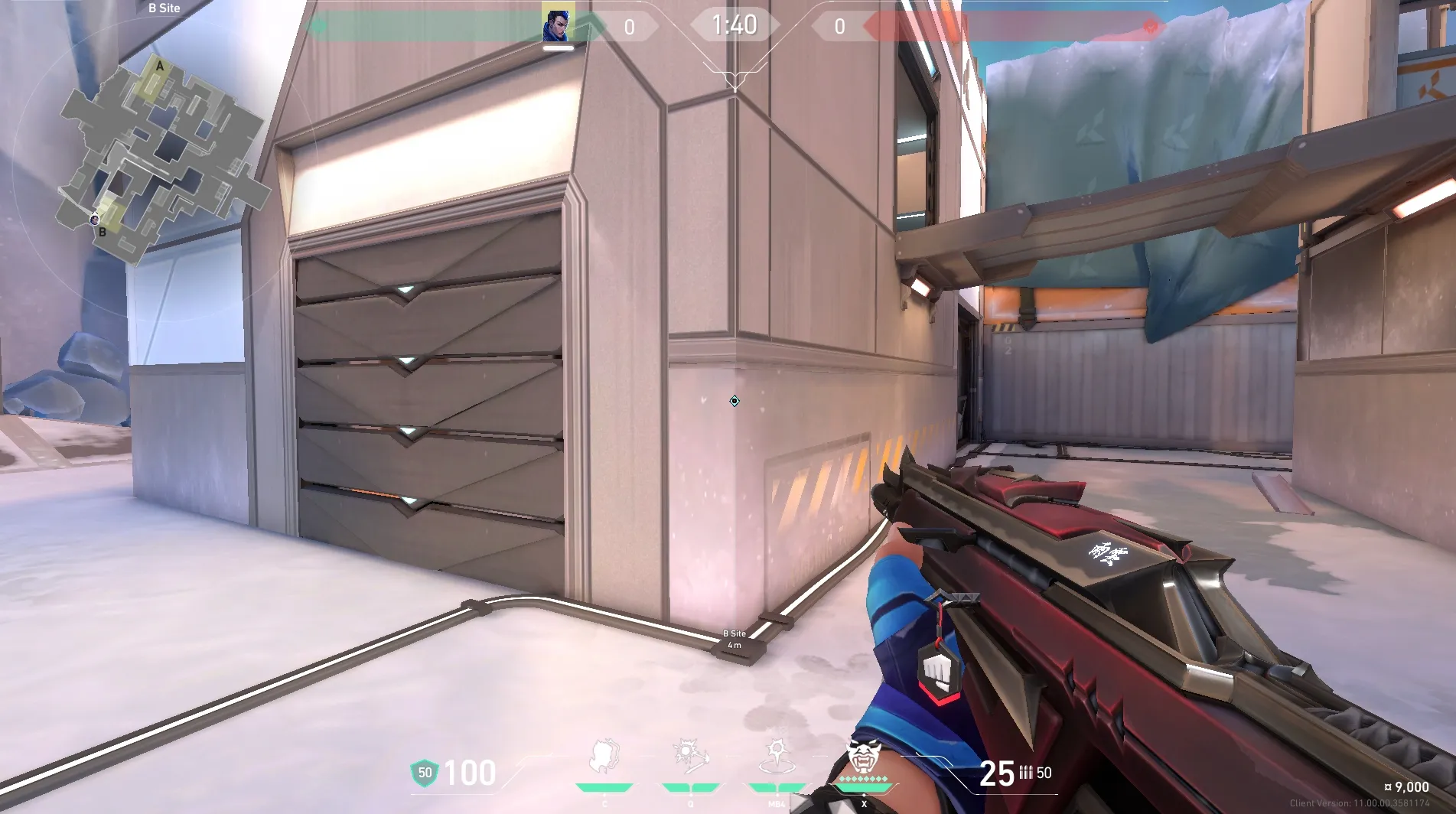 B Backsite to Attacker Spawn — Yoru lineup on Icebox