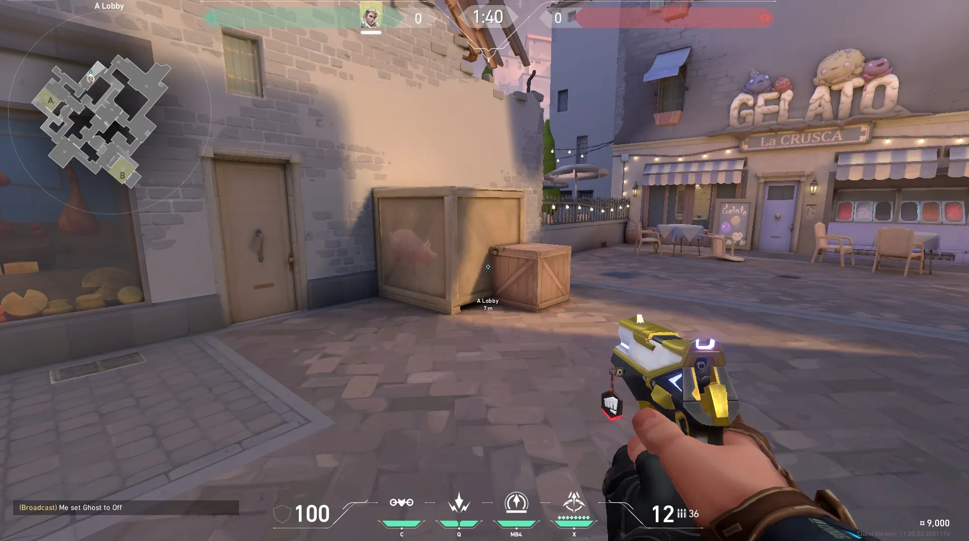 A Lobby to A Generator (attack) Hidden Path — Sova lineup on Ascent
