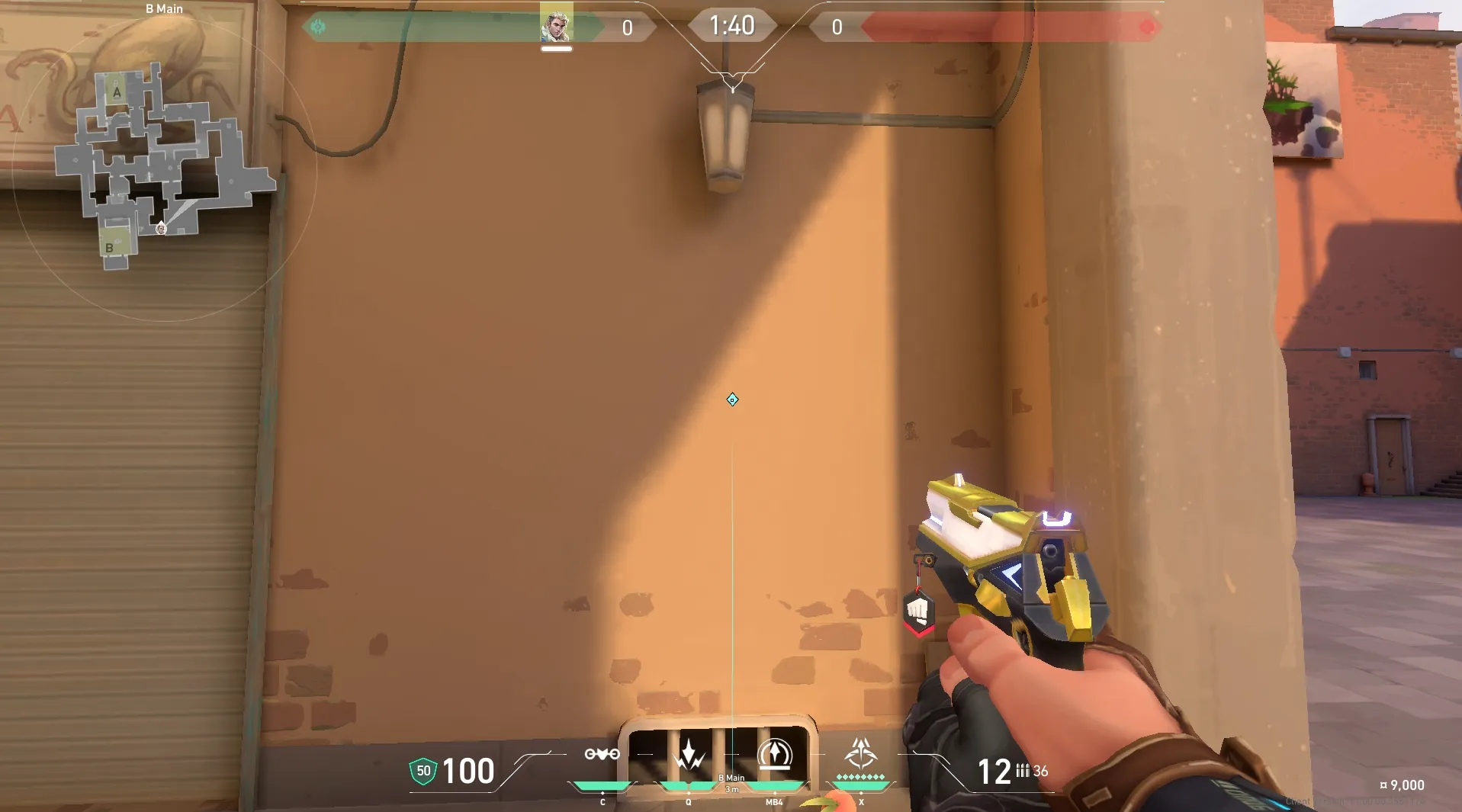 Sova Recon Bolt on Ascent Attack Site B — step 2 of 5: Aim — line up the shot