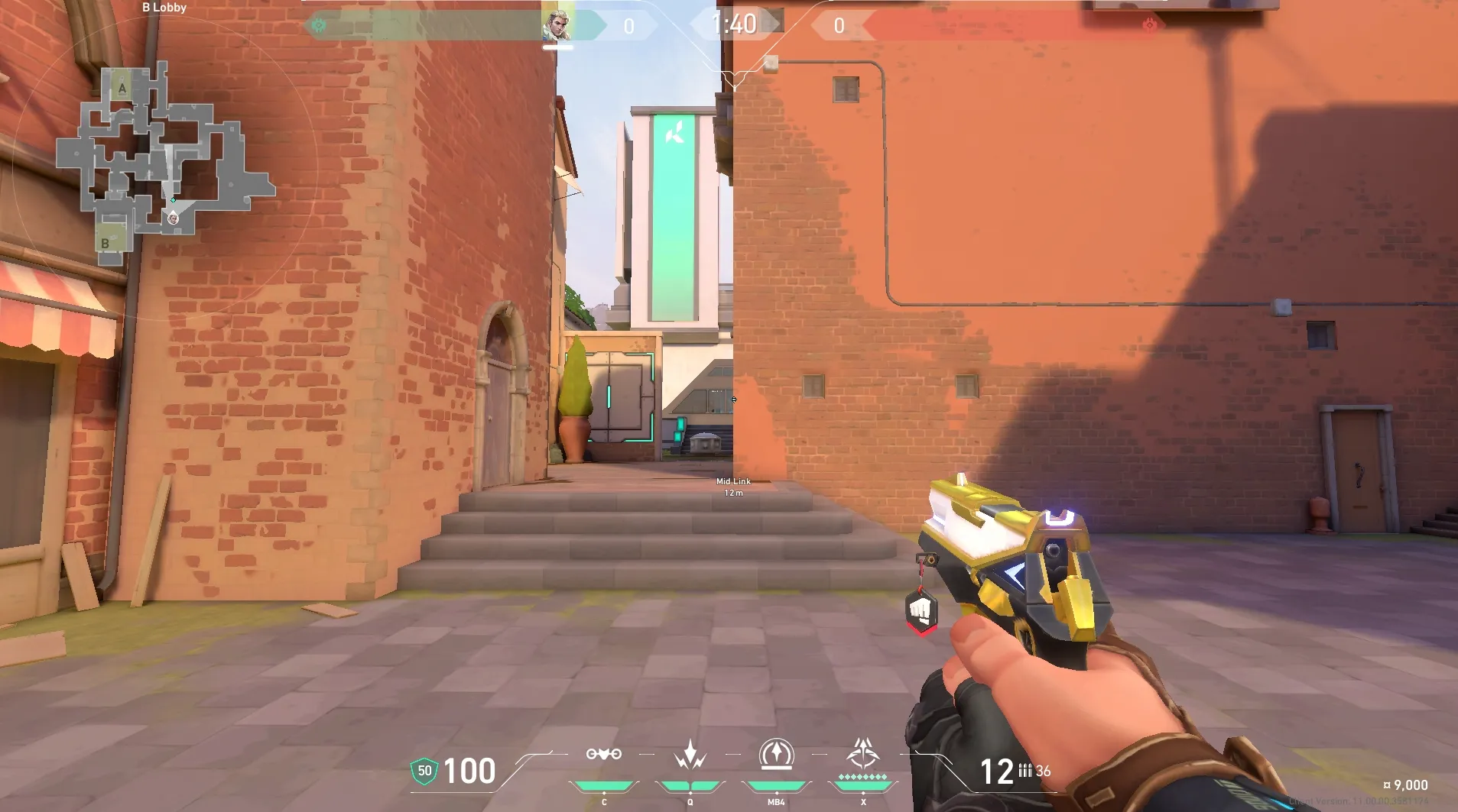 Mid Link (tiles) to Mid Bottom — Sova lineup on Ascent