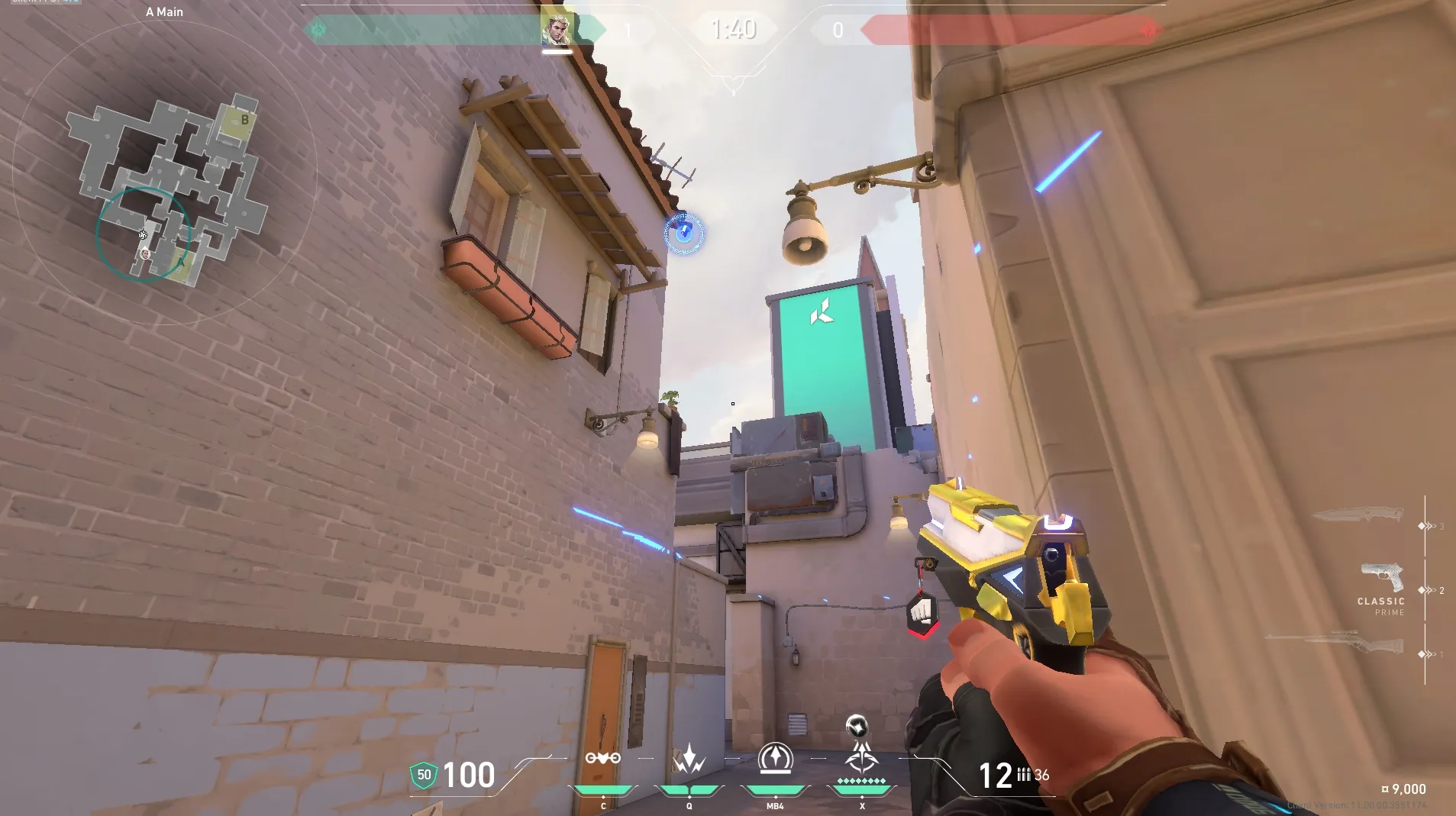 Sova Recon Bolt on Ascent Attack Site A — step 4 of 5: Aim — line up the shot