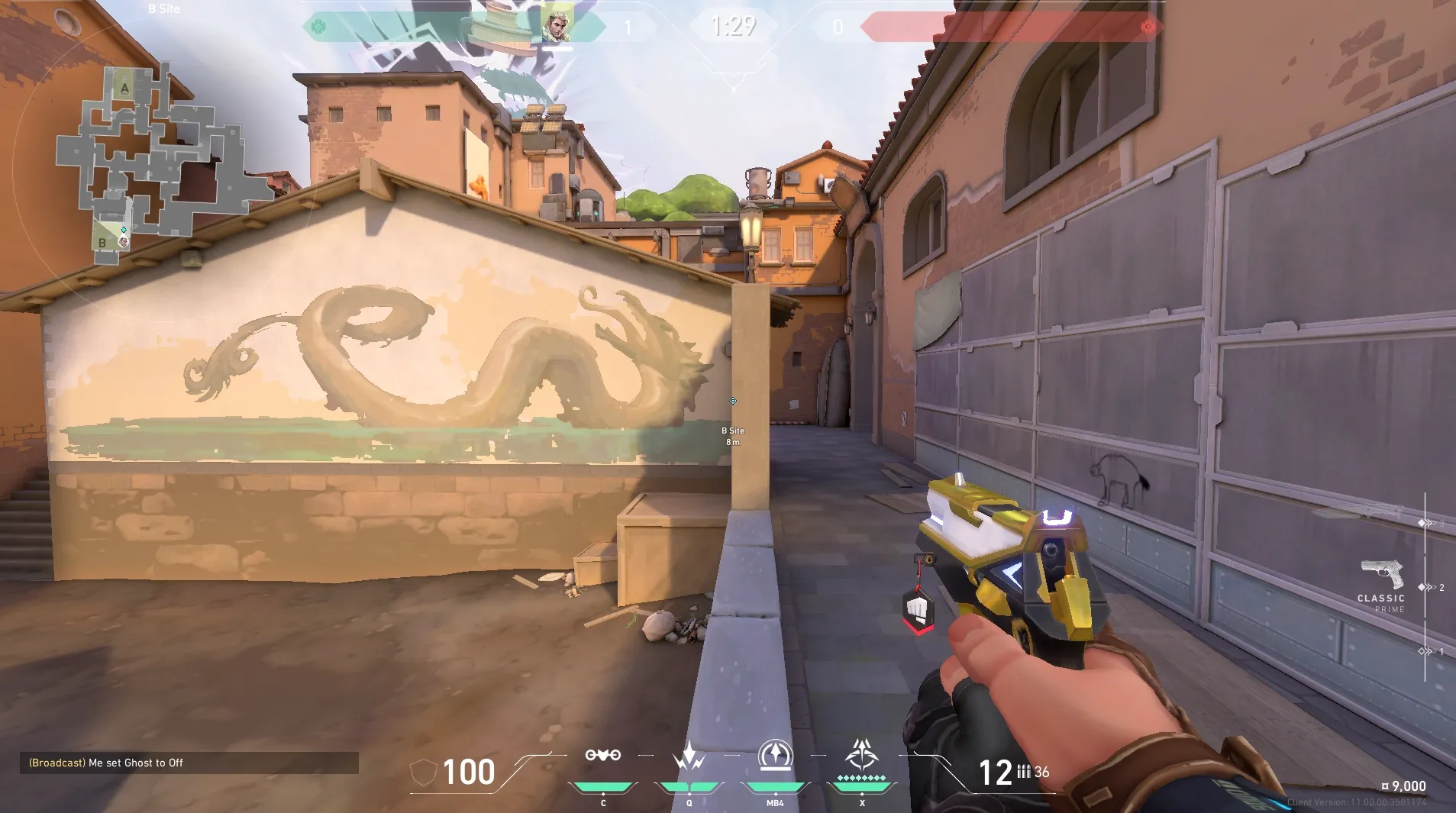 B Lane to B Lobby (defence) #1 — Sova lineup on Ascent