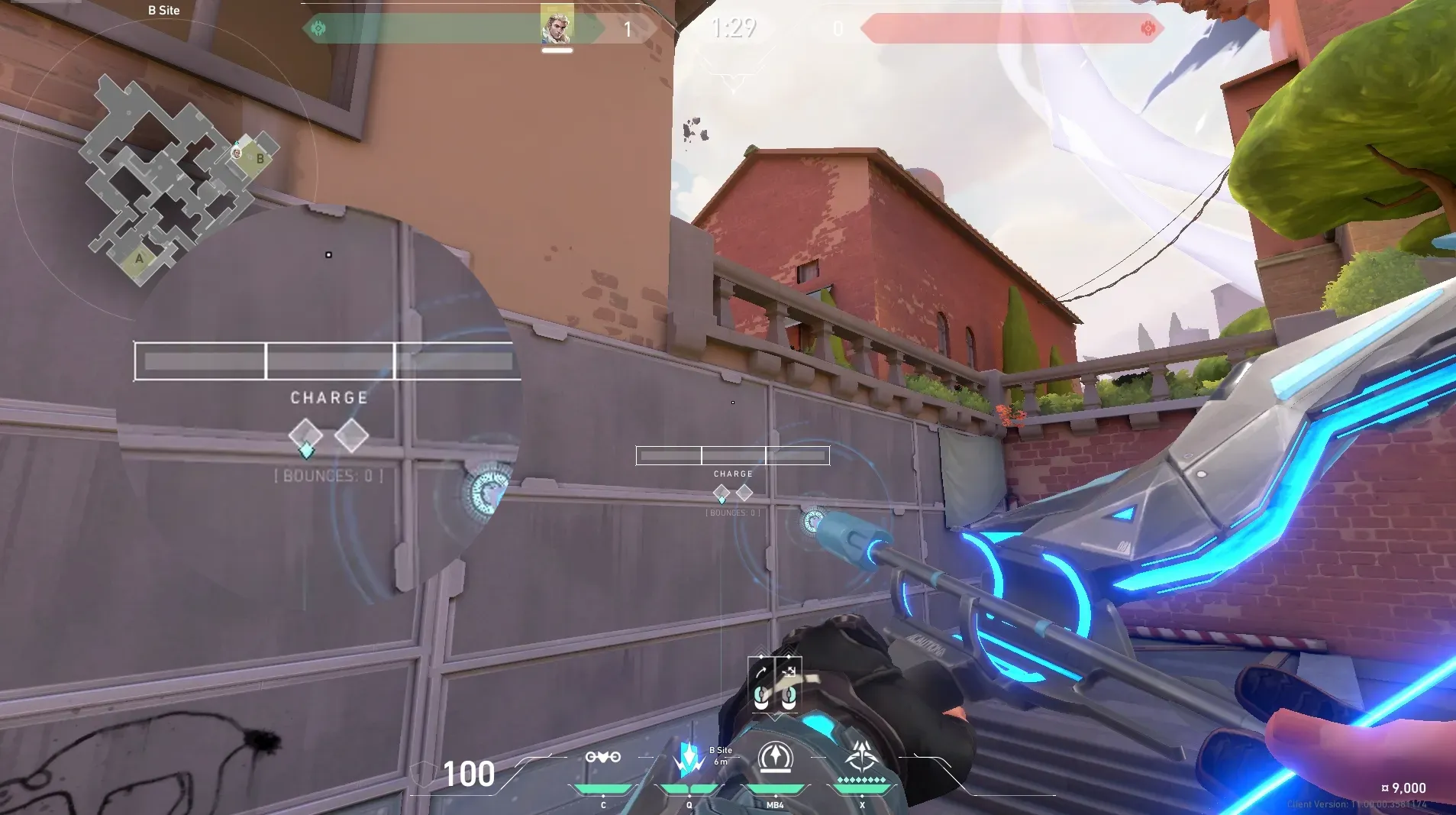 Sova Recon Bolt on Ascent Defense Site B — step 5 of 7: Aim — line up the shot