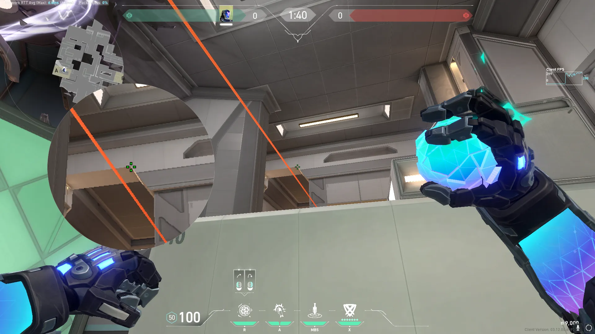 KAY/O Frag_Ment on Icebox Defense Site A — step 2 of 3: Aim — line up the shot