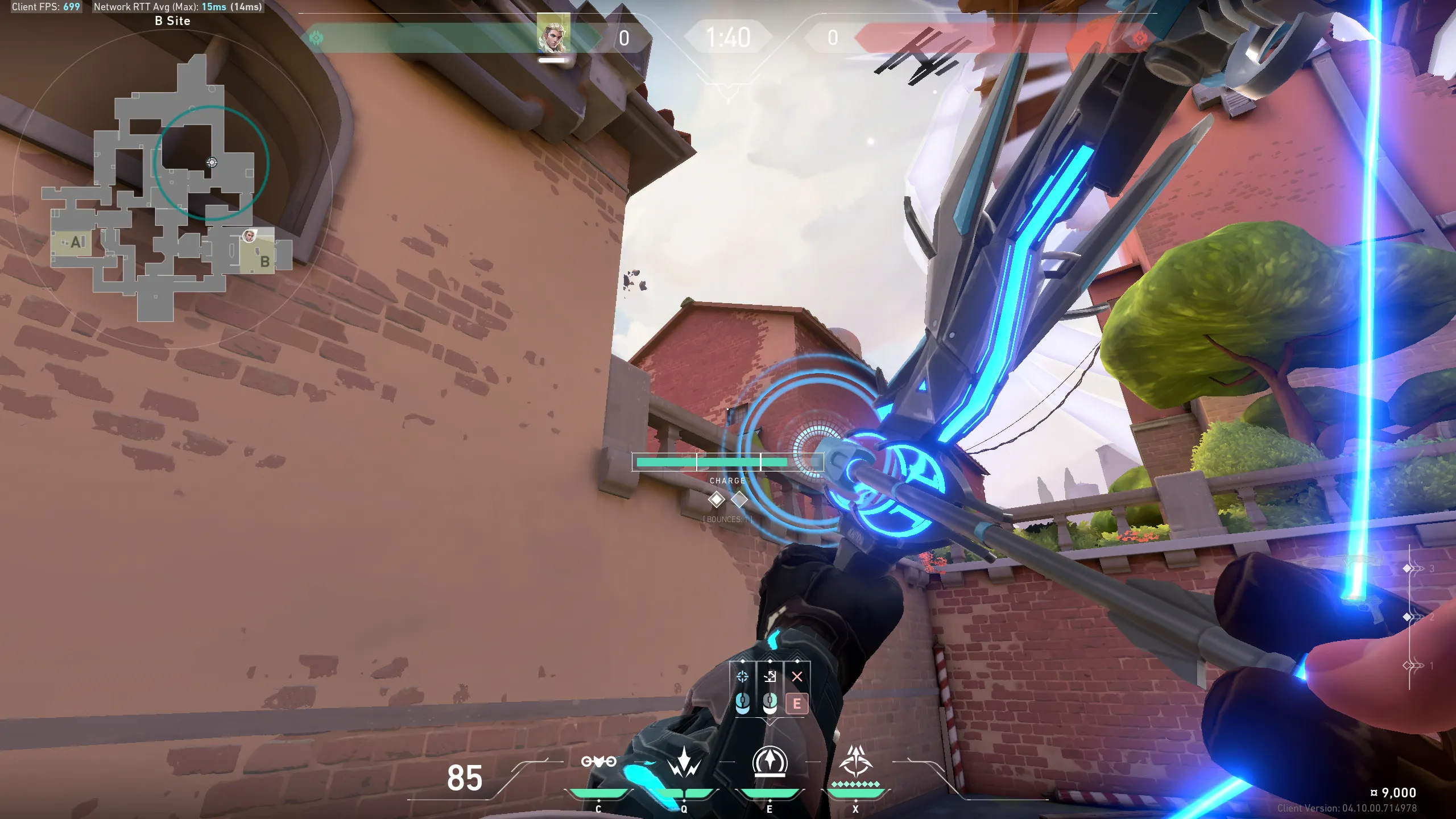 Sova Recon Bolt on Ascent Defense Site B — step 2 of 3: Aim — line up the shot