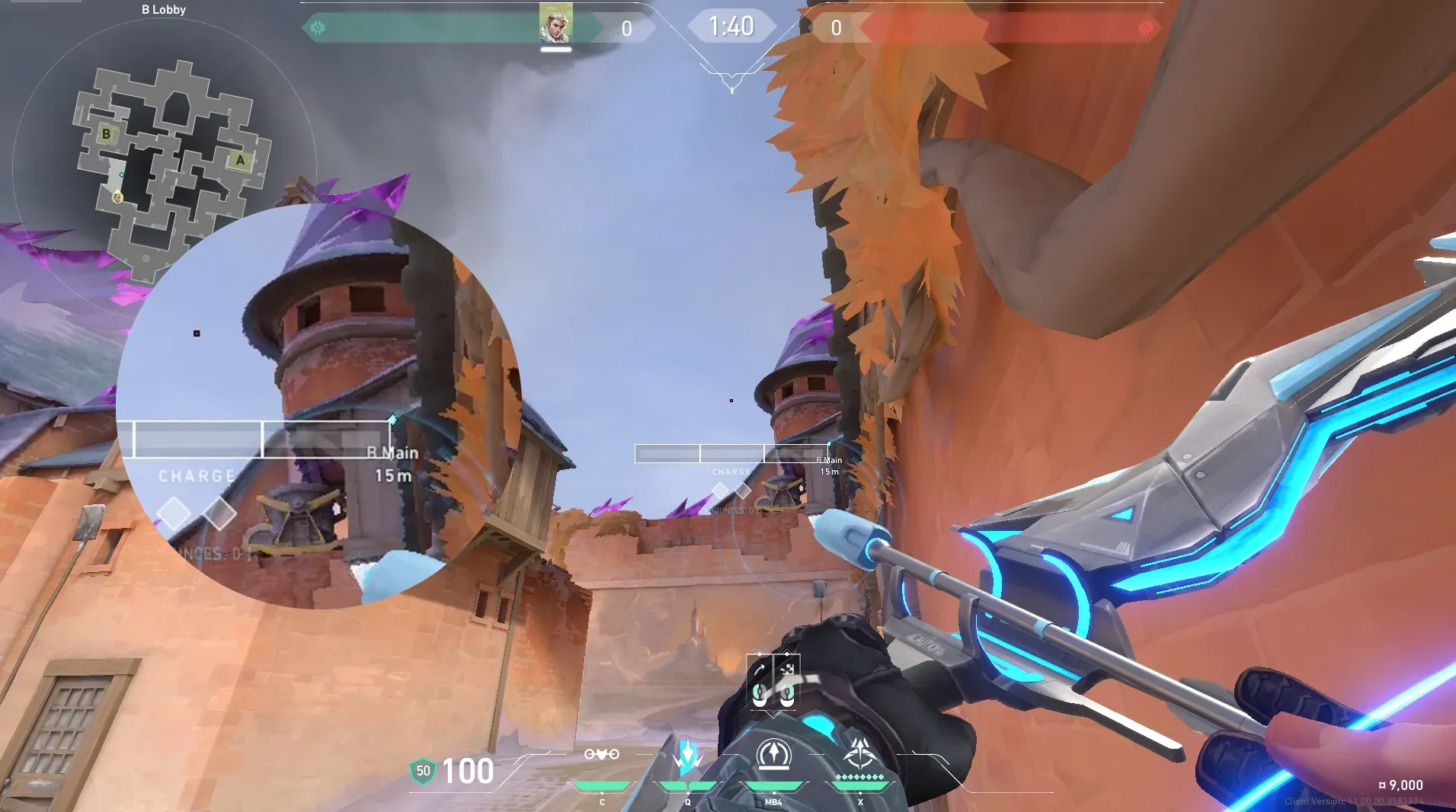 Sova Recon Bolt on Corrode Attack Site B — step 4 of 5: Aim — line up the shot