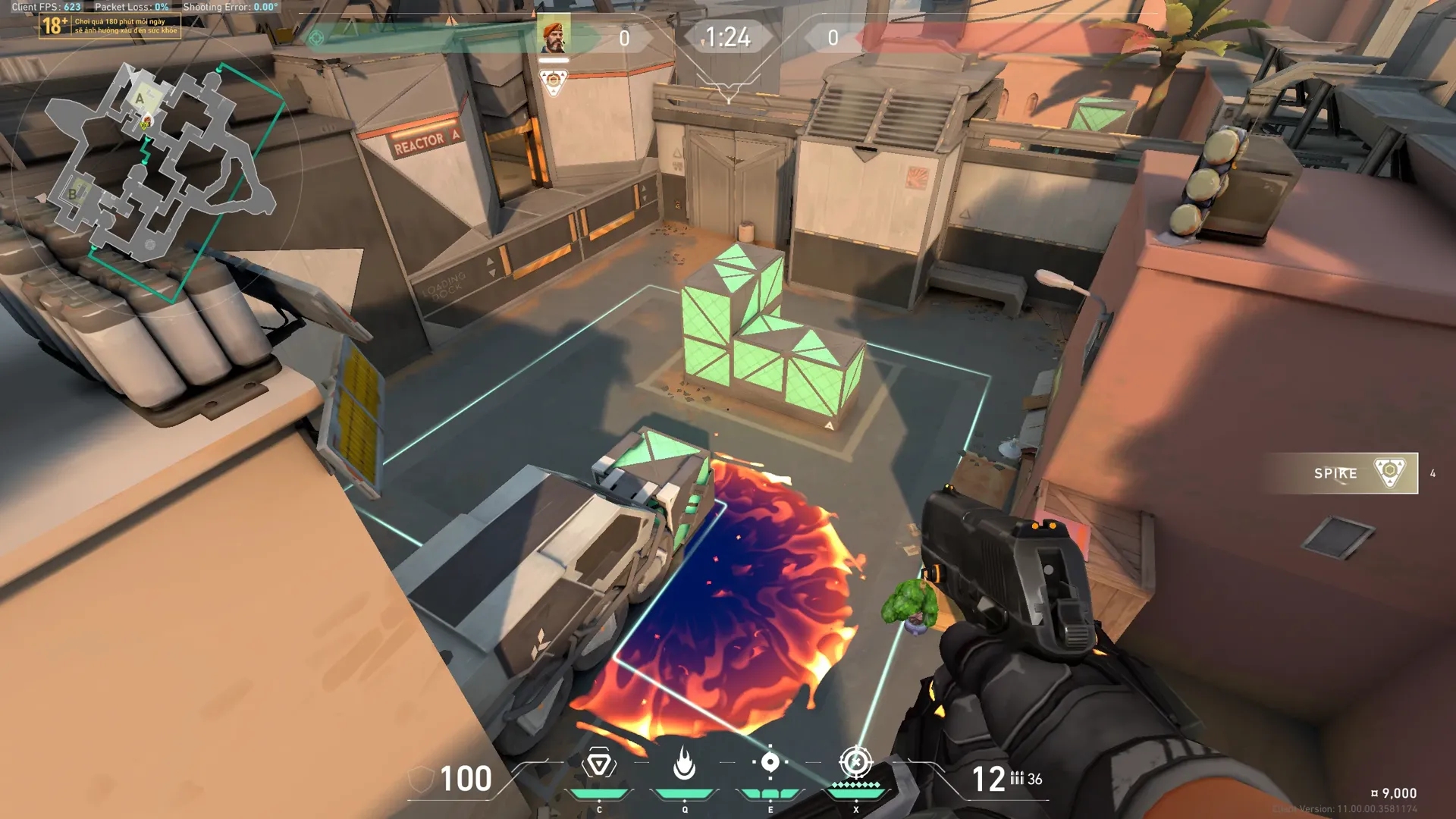 Brimstone Incendiary on Bind Attack Site A — step 3 of 3: Result