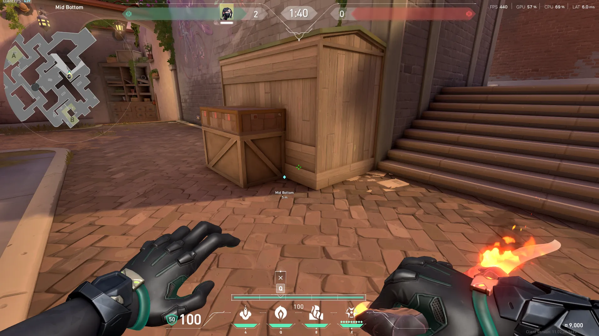 Safe Mid Bottom to Top Mid Flush Viper Orb — Viper lineup on Sunset