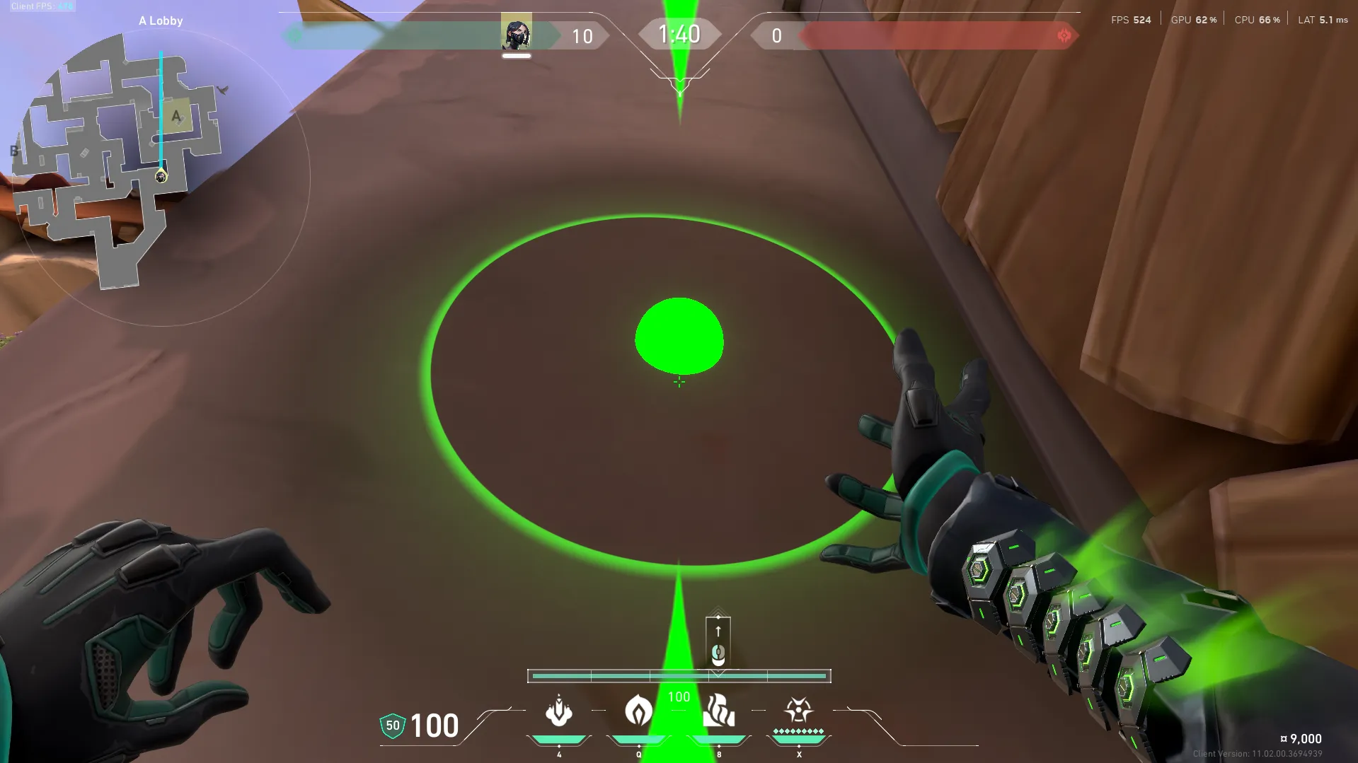 Viper Toxic Screen on Sunset Attack Site A — step 2 of 4: Aim — line up the shot