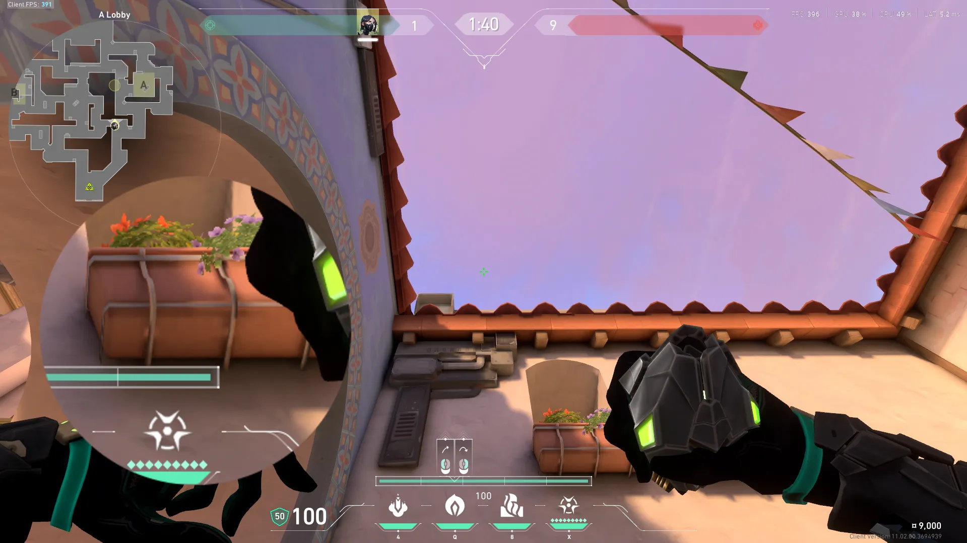 Viper Poison Cloud on Sunset Attack Site A — step 2 of 3: Aim — line up the shot