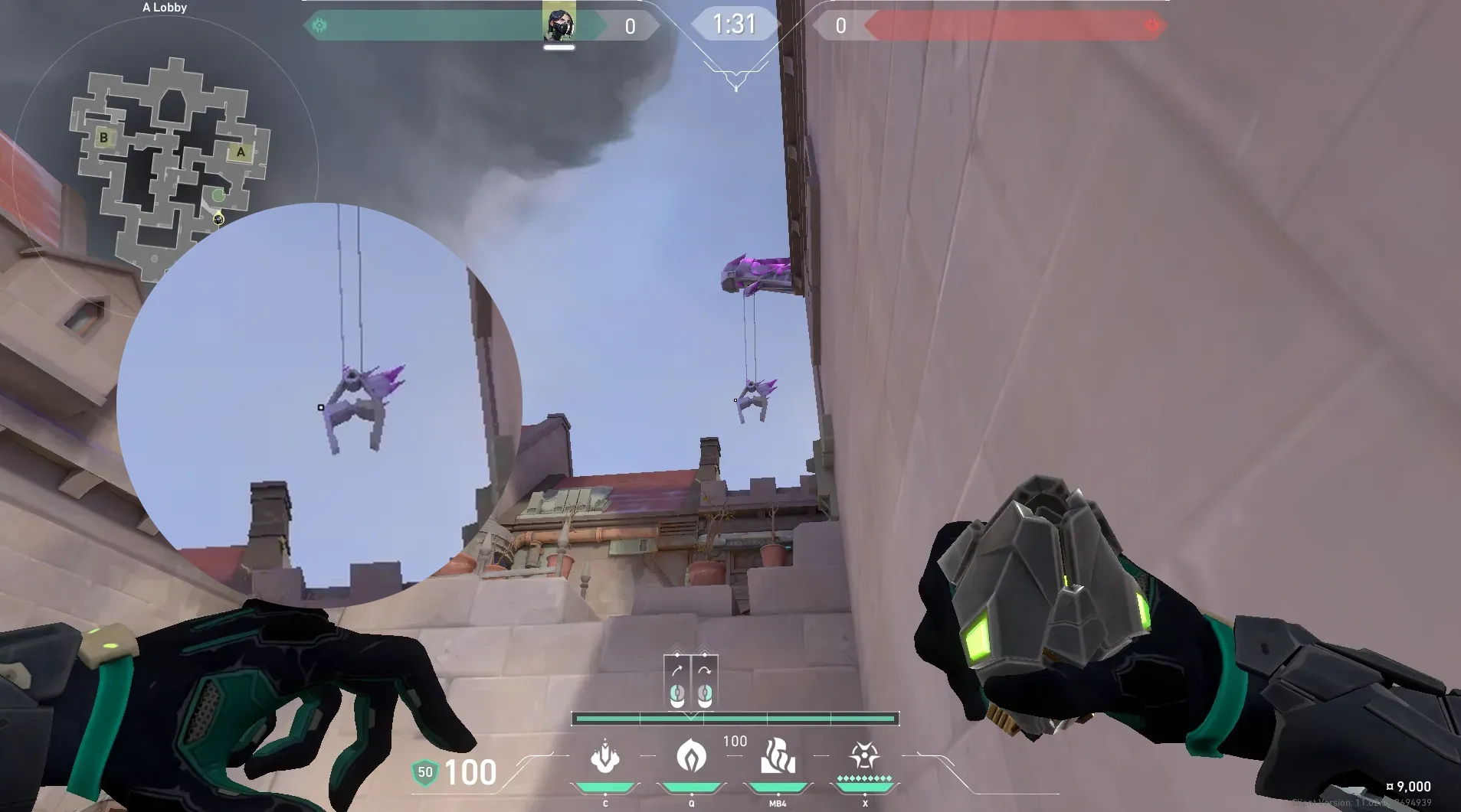 Viper Poison Cloud on Corrode Attack Site A — step 2 of 5: Aim — line up the shot