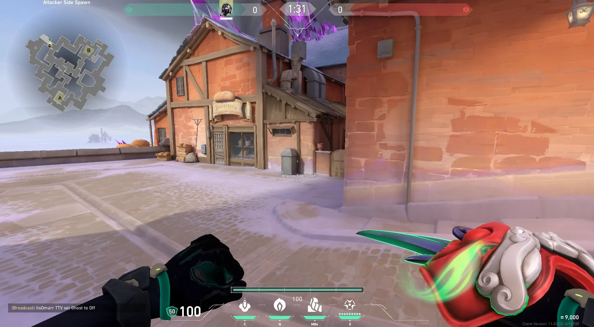 Attacker Spawn to Mid Top Smoke (attack) #2 — Viper lineup on Corrode