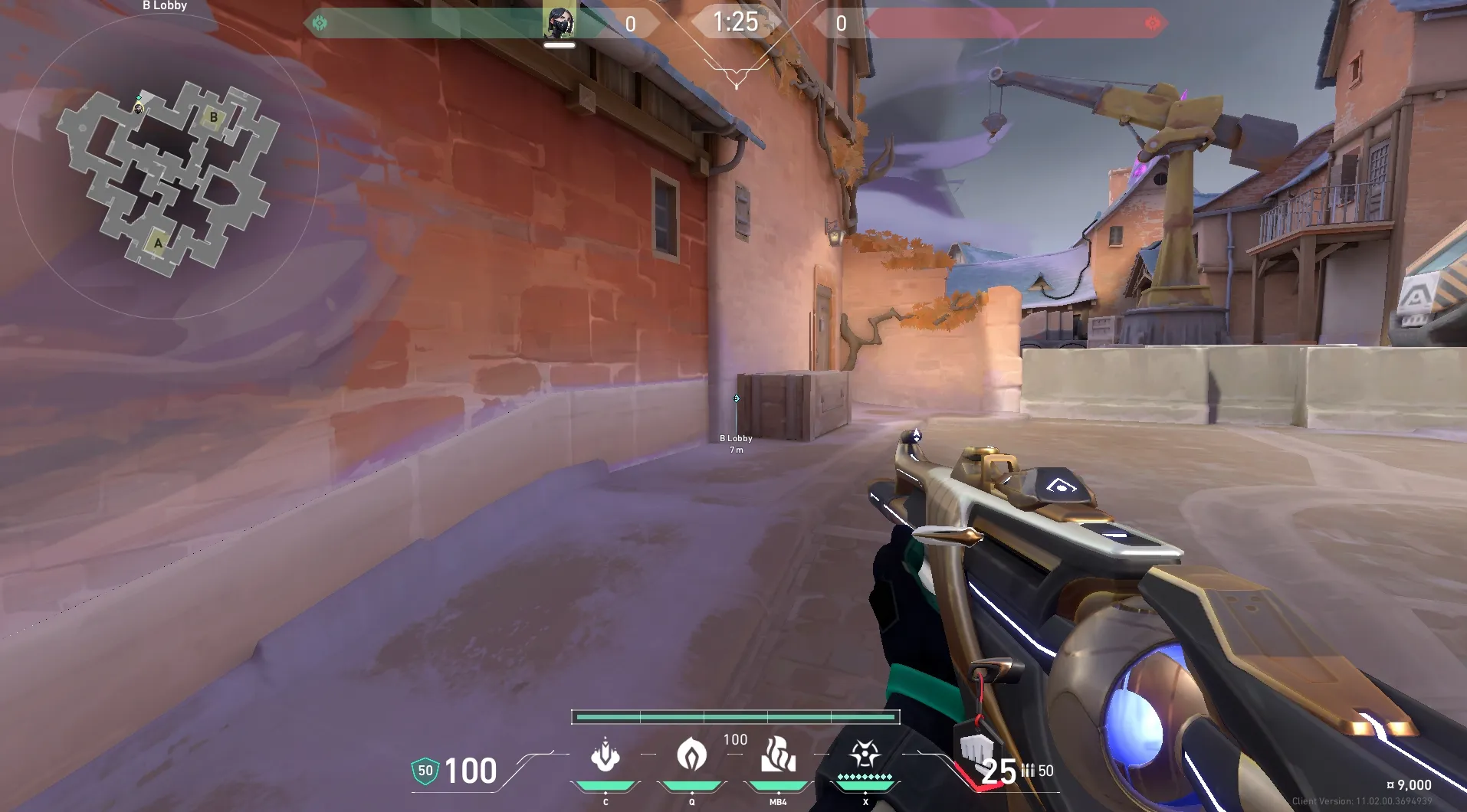 Viper Poison Cloud on Corrode Attack Mid — step 2 of 6: Aim — line up the shot