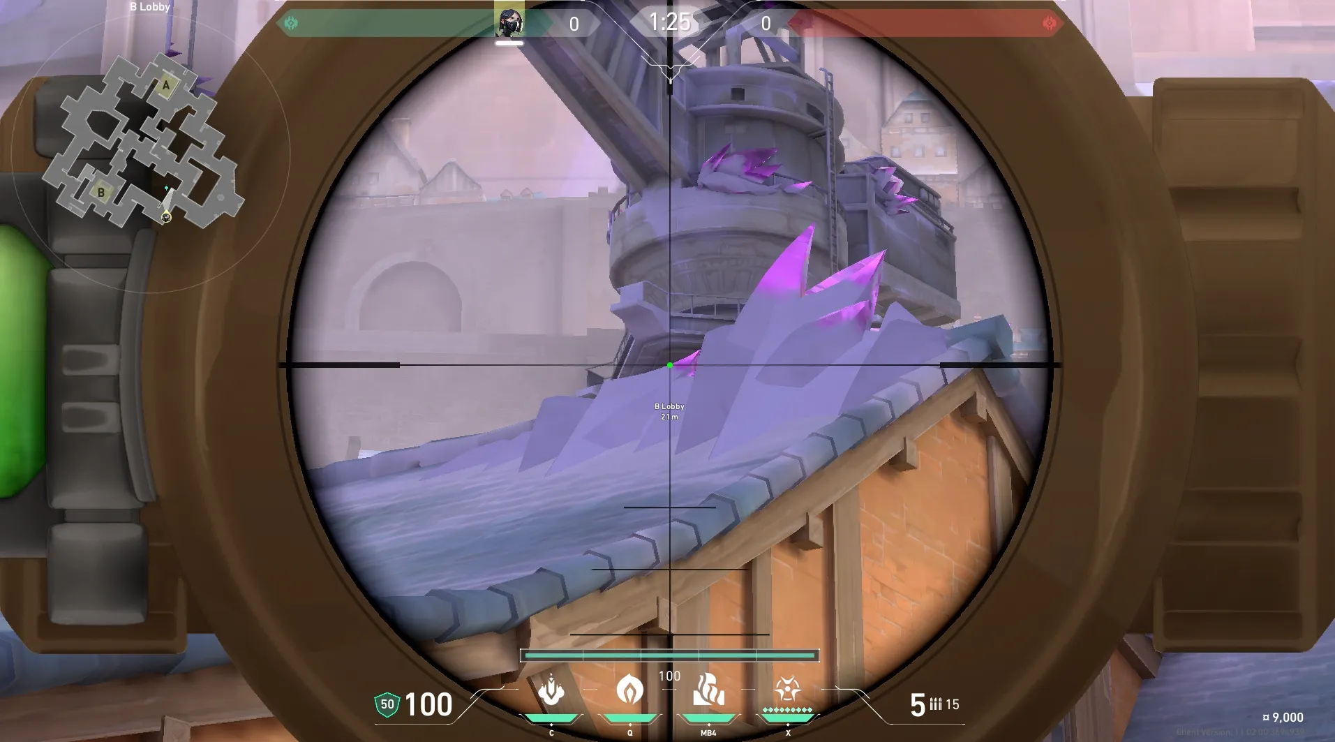 Viper Poison Cloud on Corrode Attack Mid — step 4 of 6: Aim — line up the shot