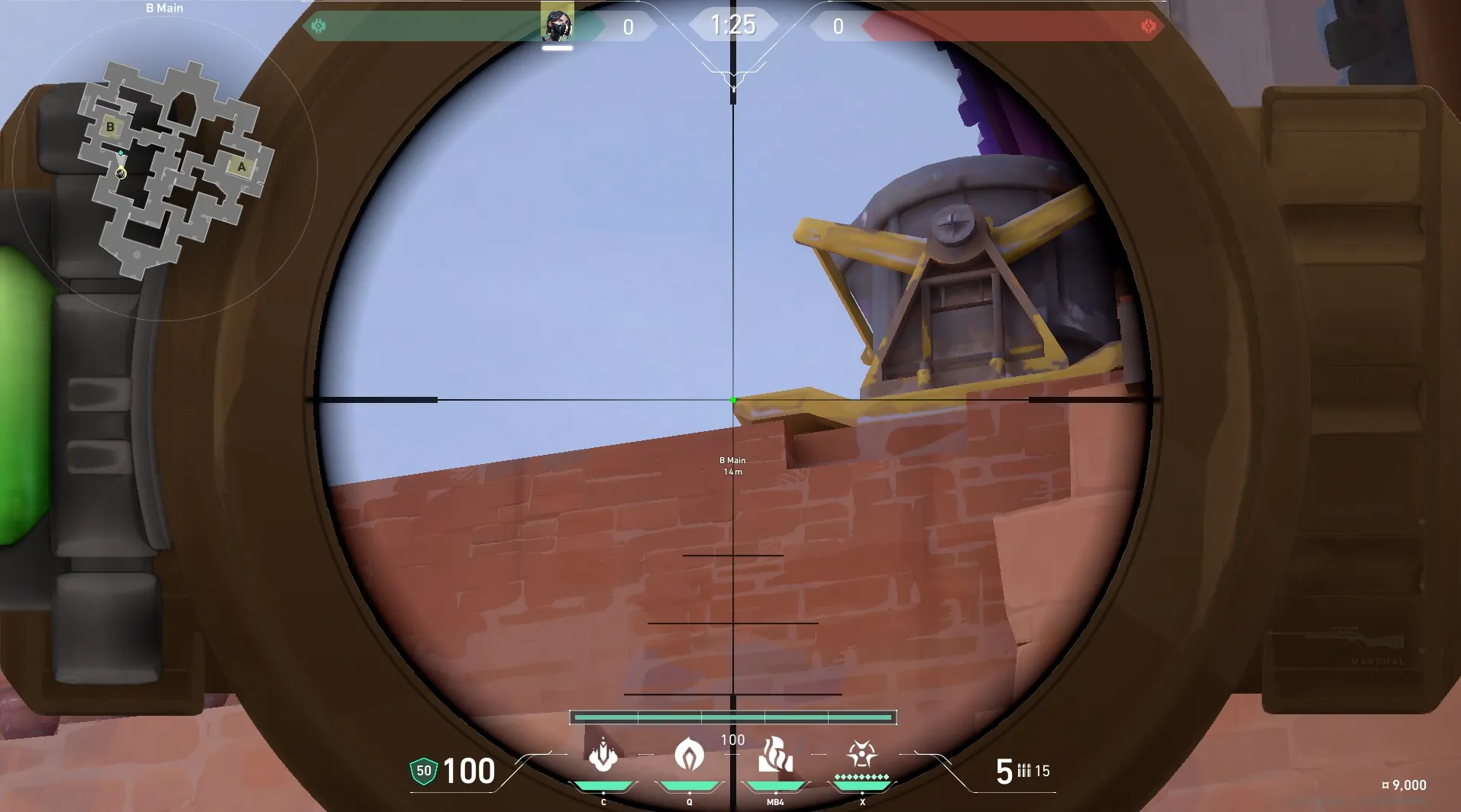 Viper Snake Bite on Corrode Attack Site B — step 4 of 5: Aim — line up the shot