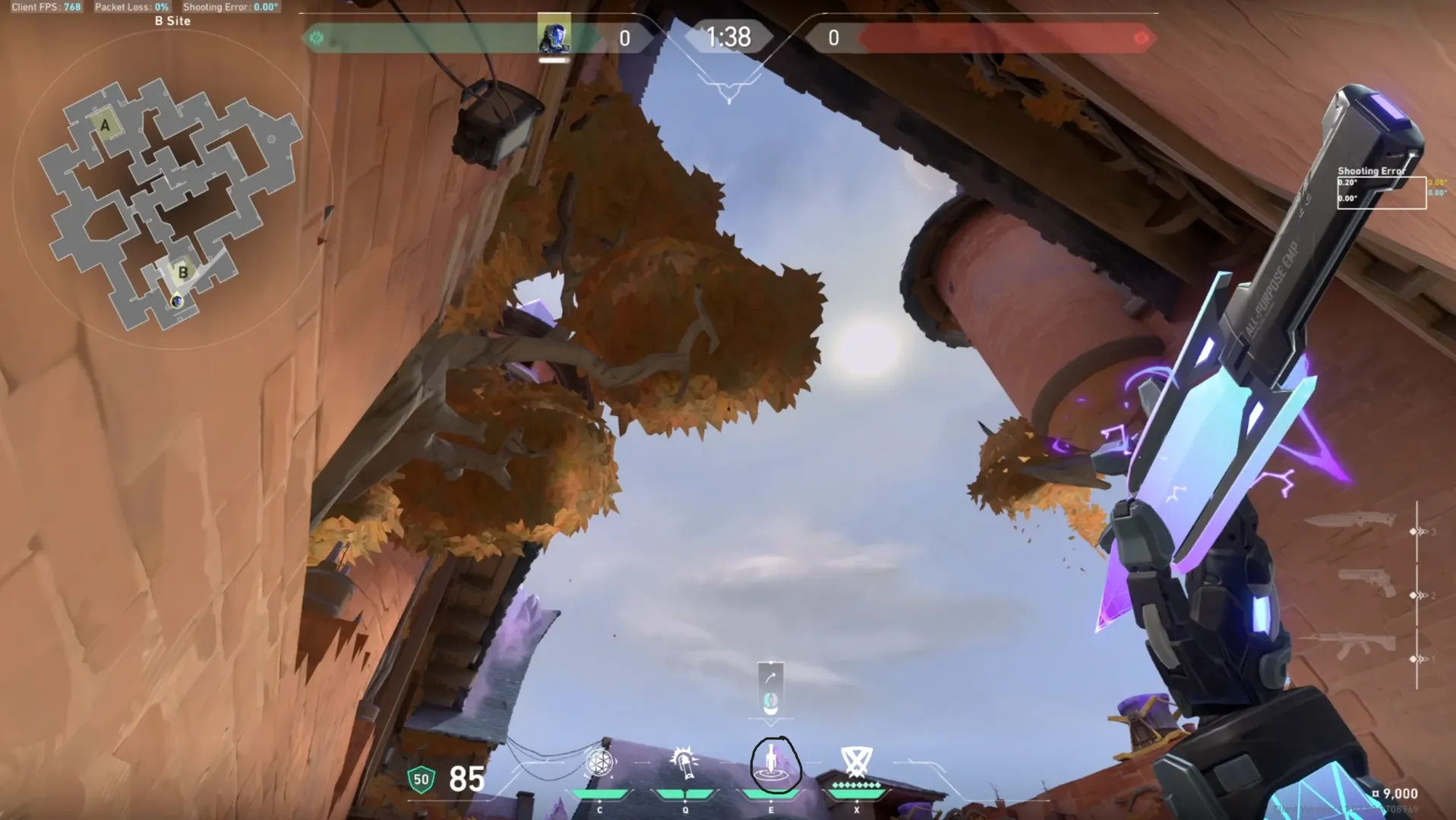 KAY/O Zero_Point on Corrode Defense Site A — step 2 of 3: Aim — line up the shot