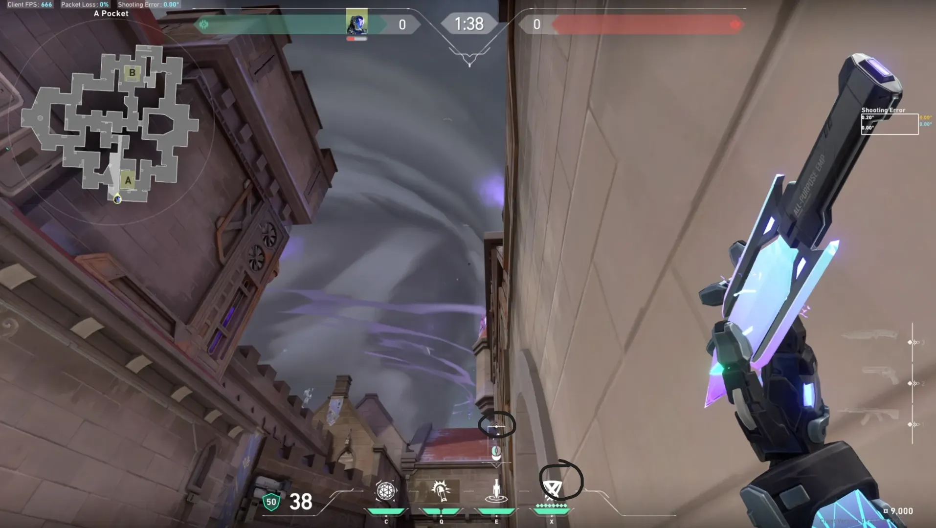 KAY/O Zero_Point on Corrode Defense Site B — step 2 of 3: Aim — line up the shot