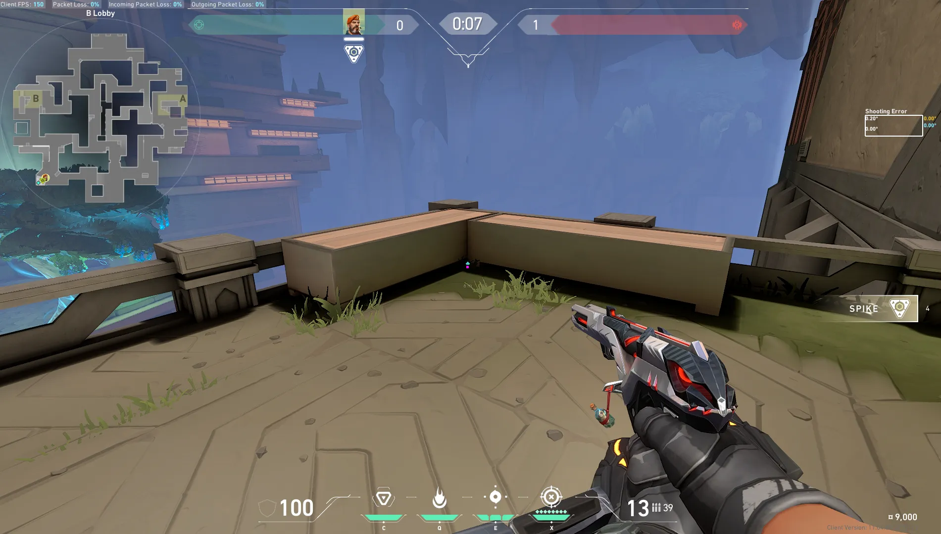 B Lobby to B Site (default) (from B Lobby) #2 — Brimstone lineup on Abyss