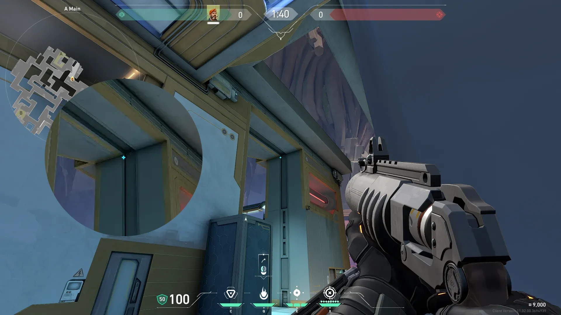 Brimstone Incendiary on Abyss Attack Site A — step 2 of 3: Aim — line up the shot