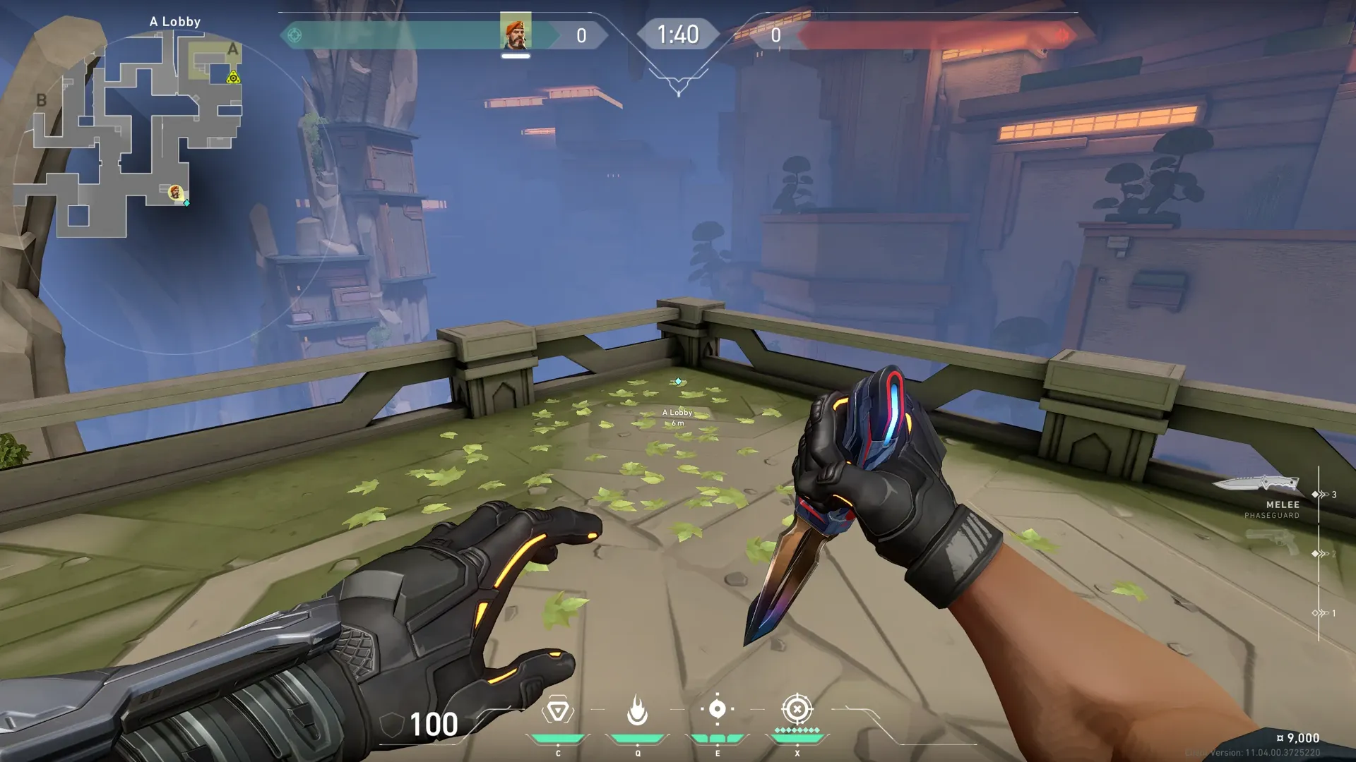 Brimstone Incendiary on Abyss Attack Site A — step 2 of 4: Aim — line up the shot