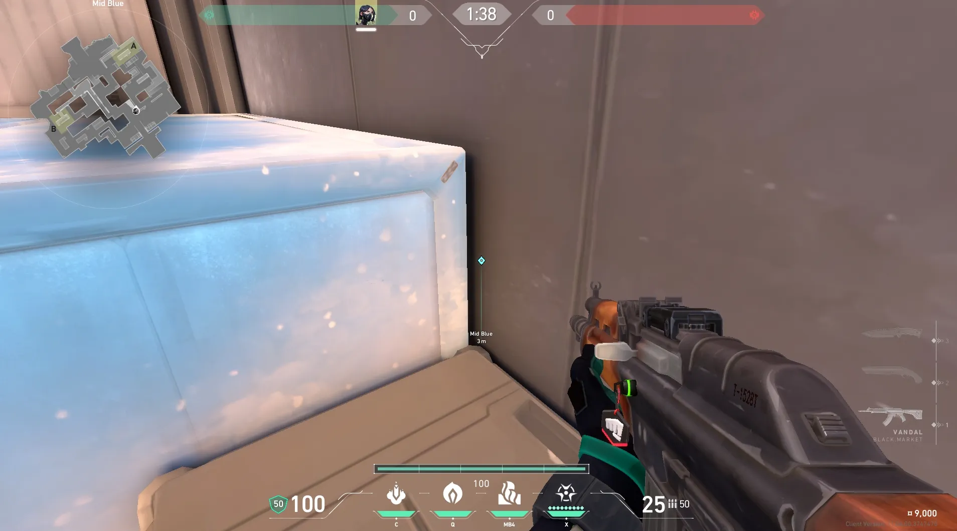 Viper Poison Cloud on Icebox Defense Mid — step 2 of 5: Aim — line up the shot