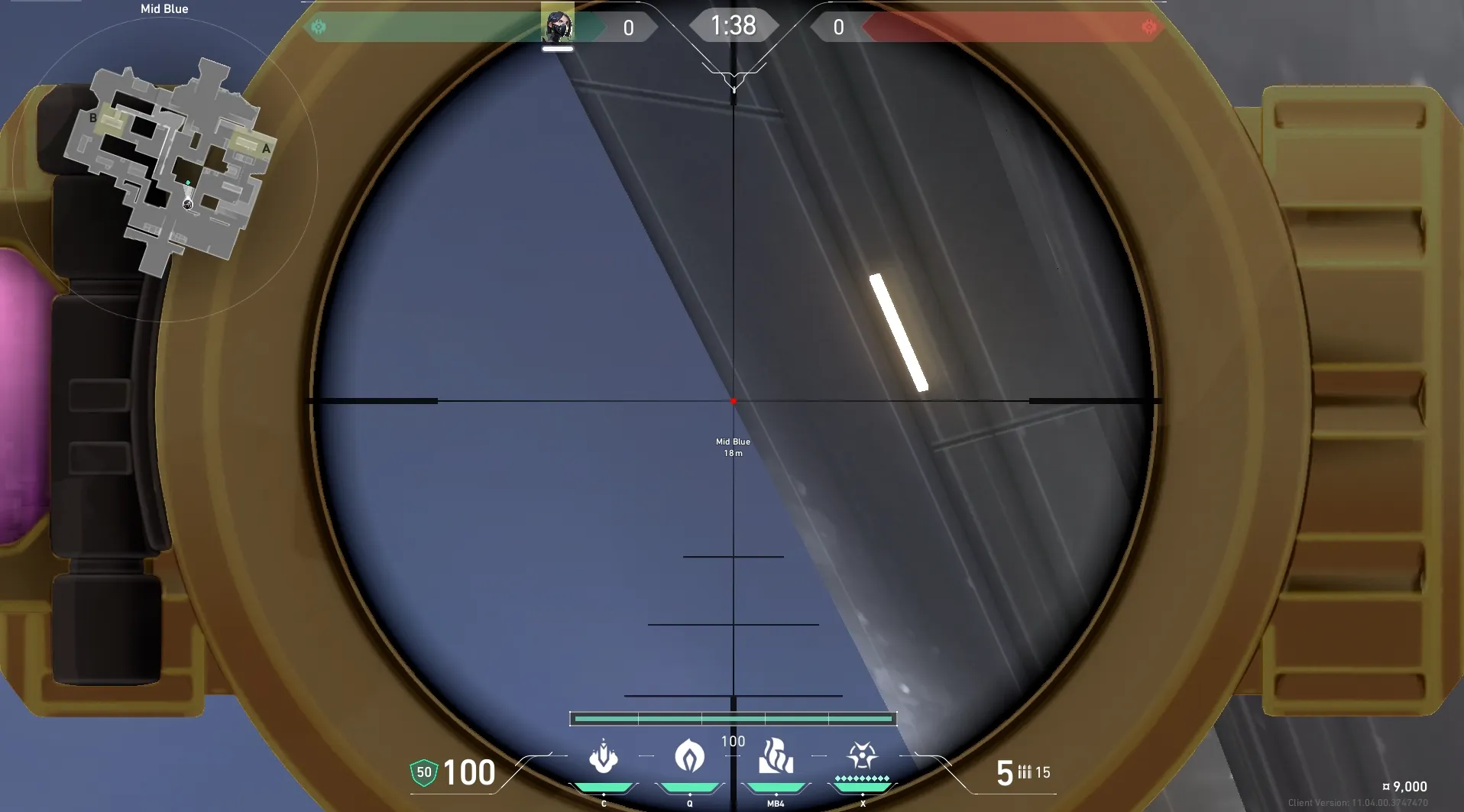 Viper Poison Cloud on Icebox Defense Mid — step 4 of 5: Aim — line up the shot
